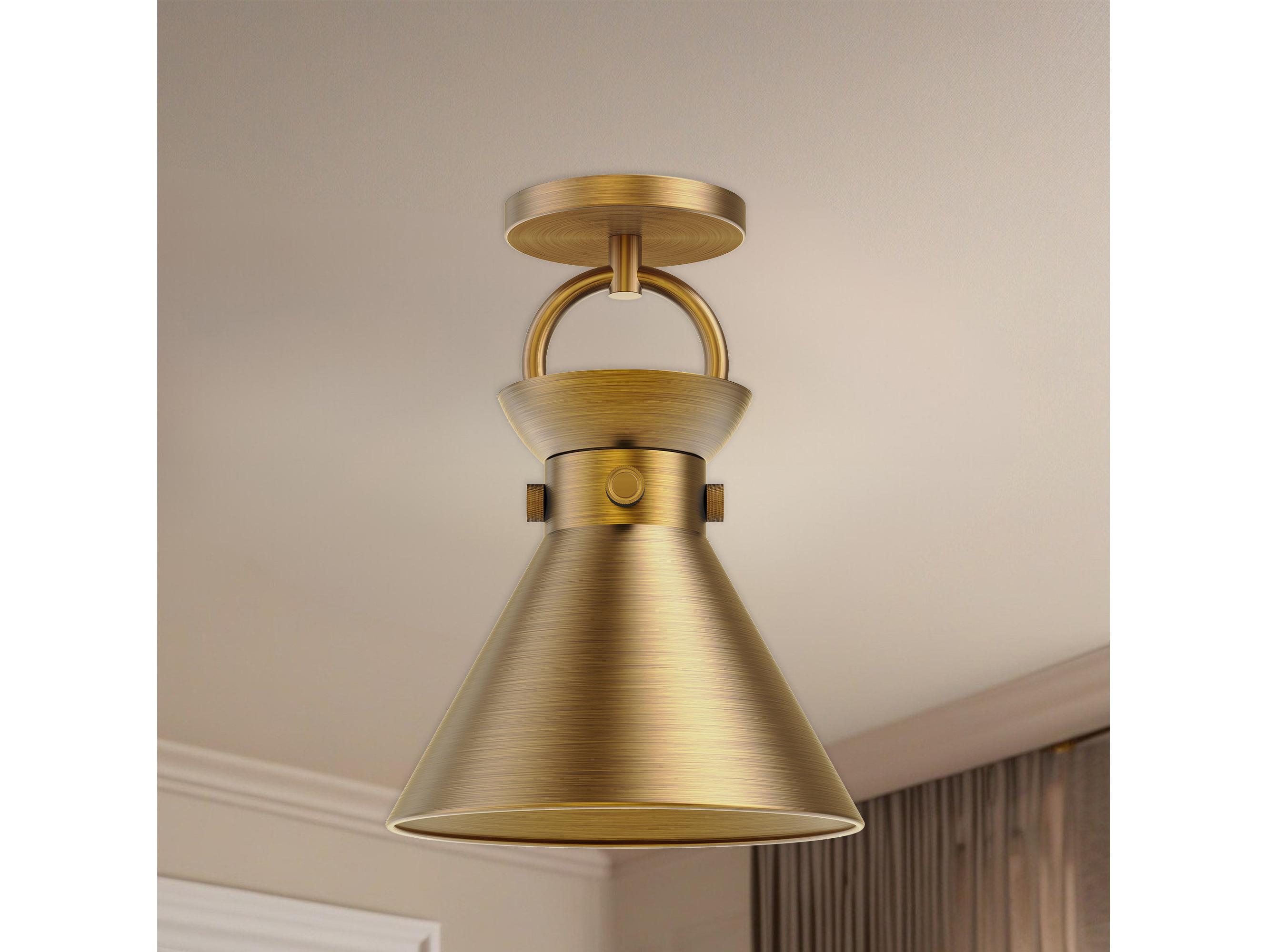 Alora Mood Emerson 1-Light Aged Gold Semi Flush Mount