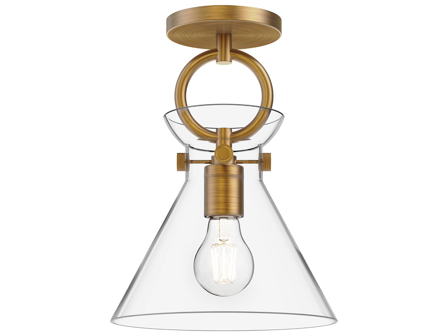 Alora Mood Emerson 1-Light Aged Gold Semi Flush Mount