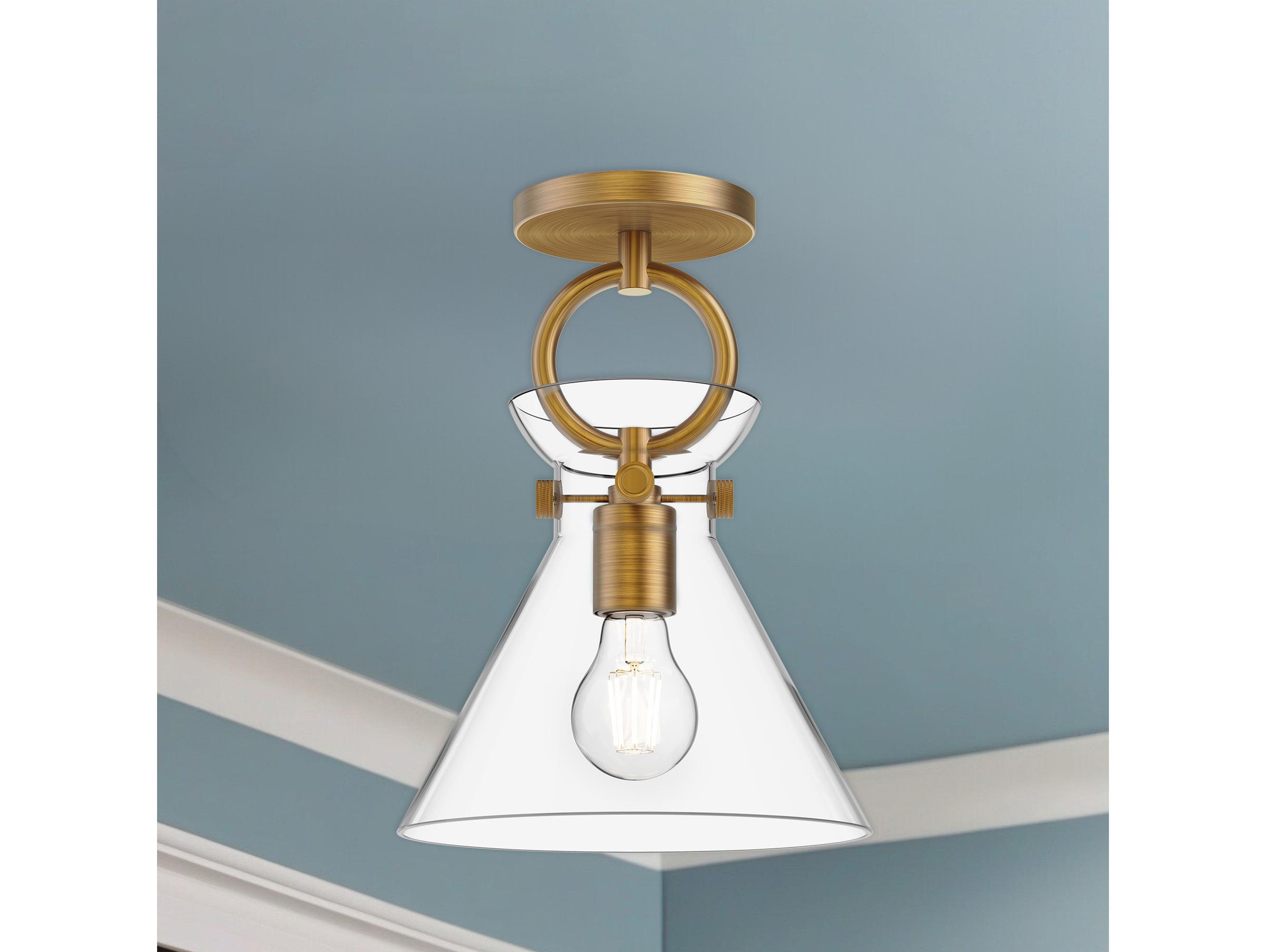Alora Mood Emerson 1-Light Aged Gold Semi Flush Mount