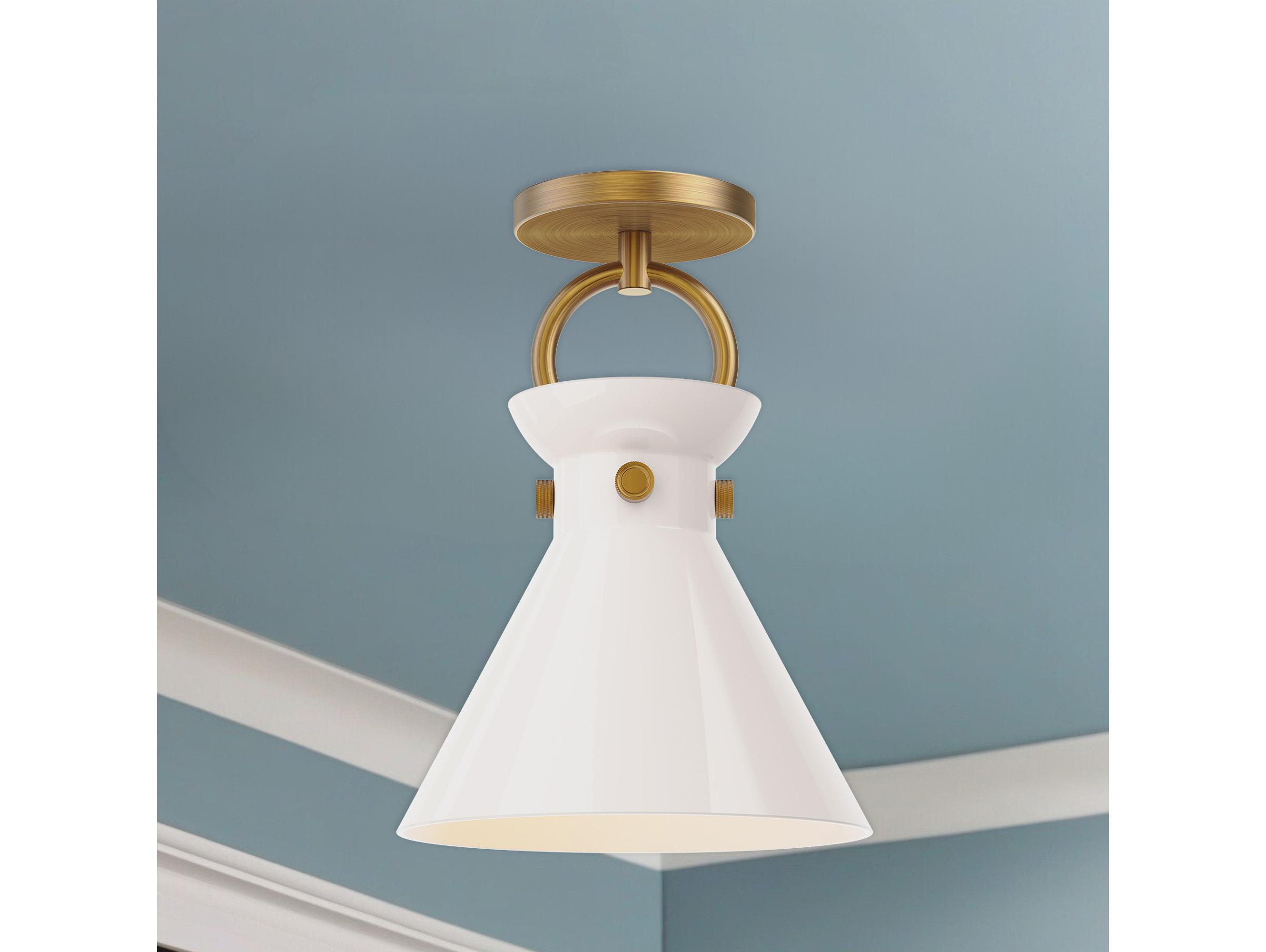 Alora Mood Emerson 1-Light Aged Gold Semi Flush Mount