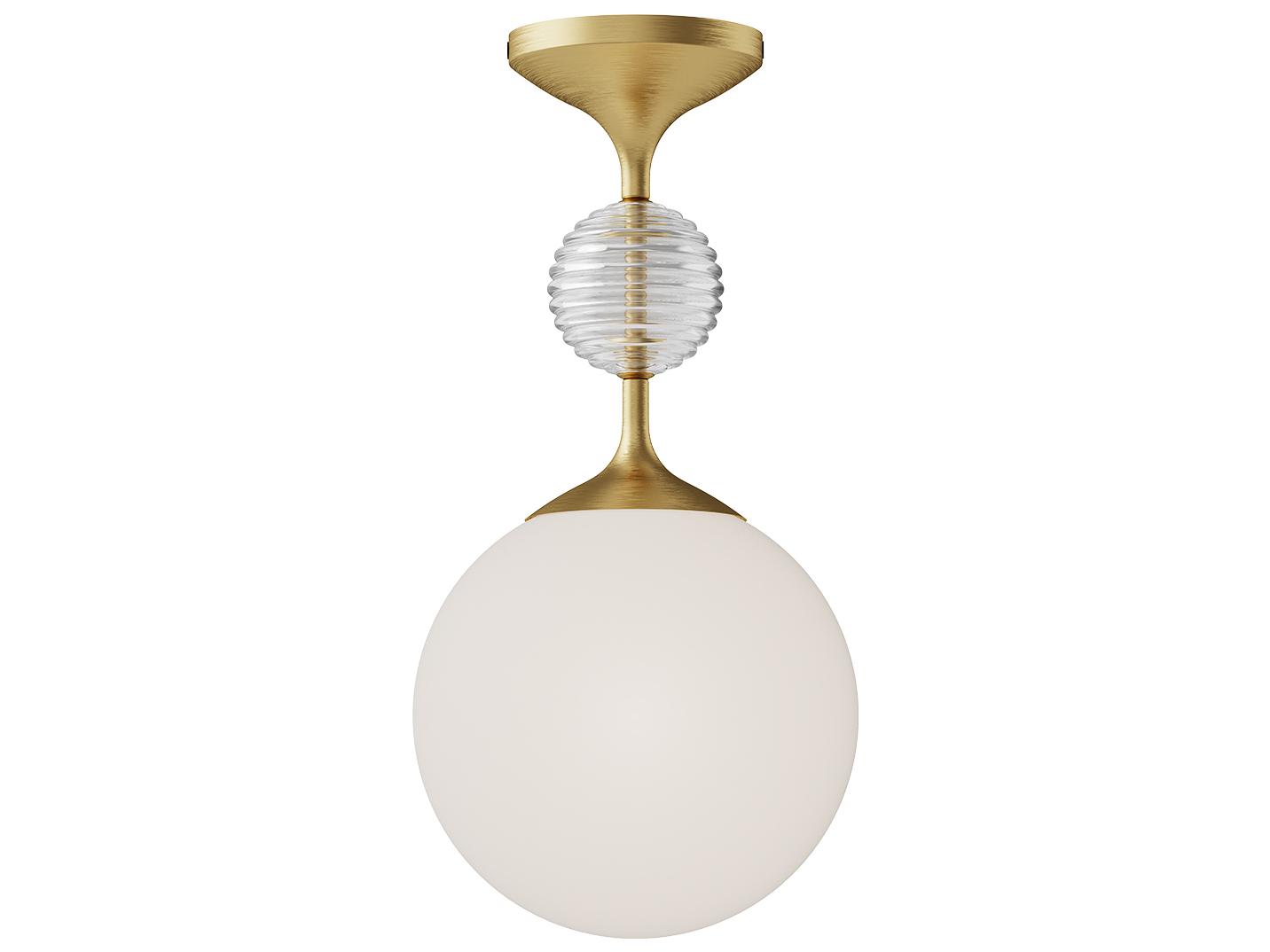Alora Mood Celia 1-Light Brushed Gold Globe Semi Flush Mount