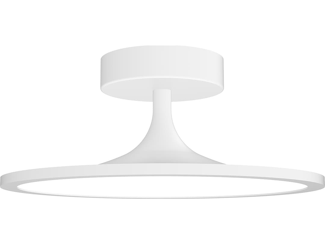 Alora Mood Issa White Round Semi Flush Mount