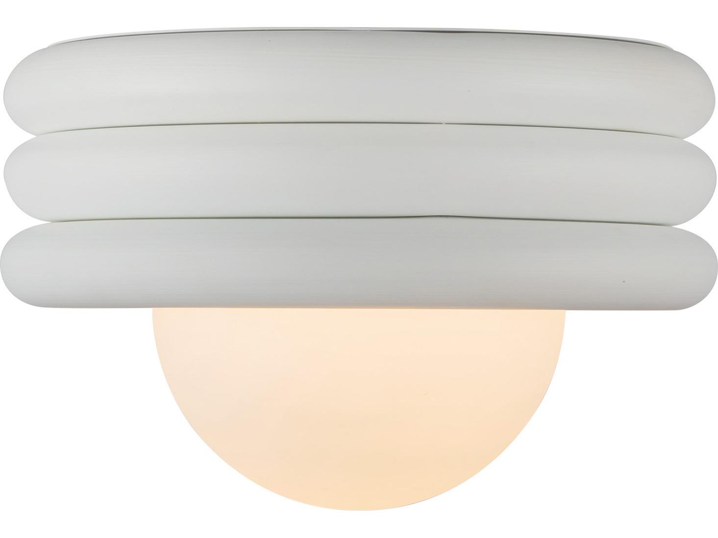 Alora Mood Harvey 1-Light Antique White Globe Semi Flush Mount