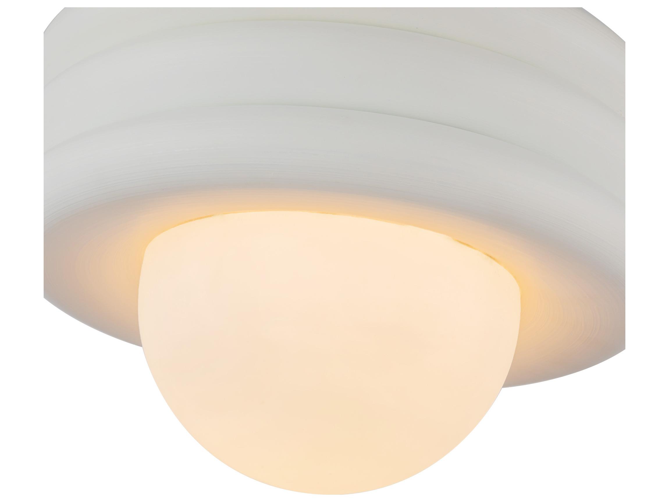Alora Mood Harvey 1-Light Antique White Globe Semi Flush Mount