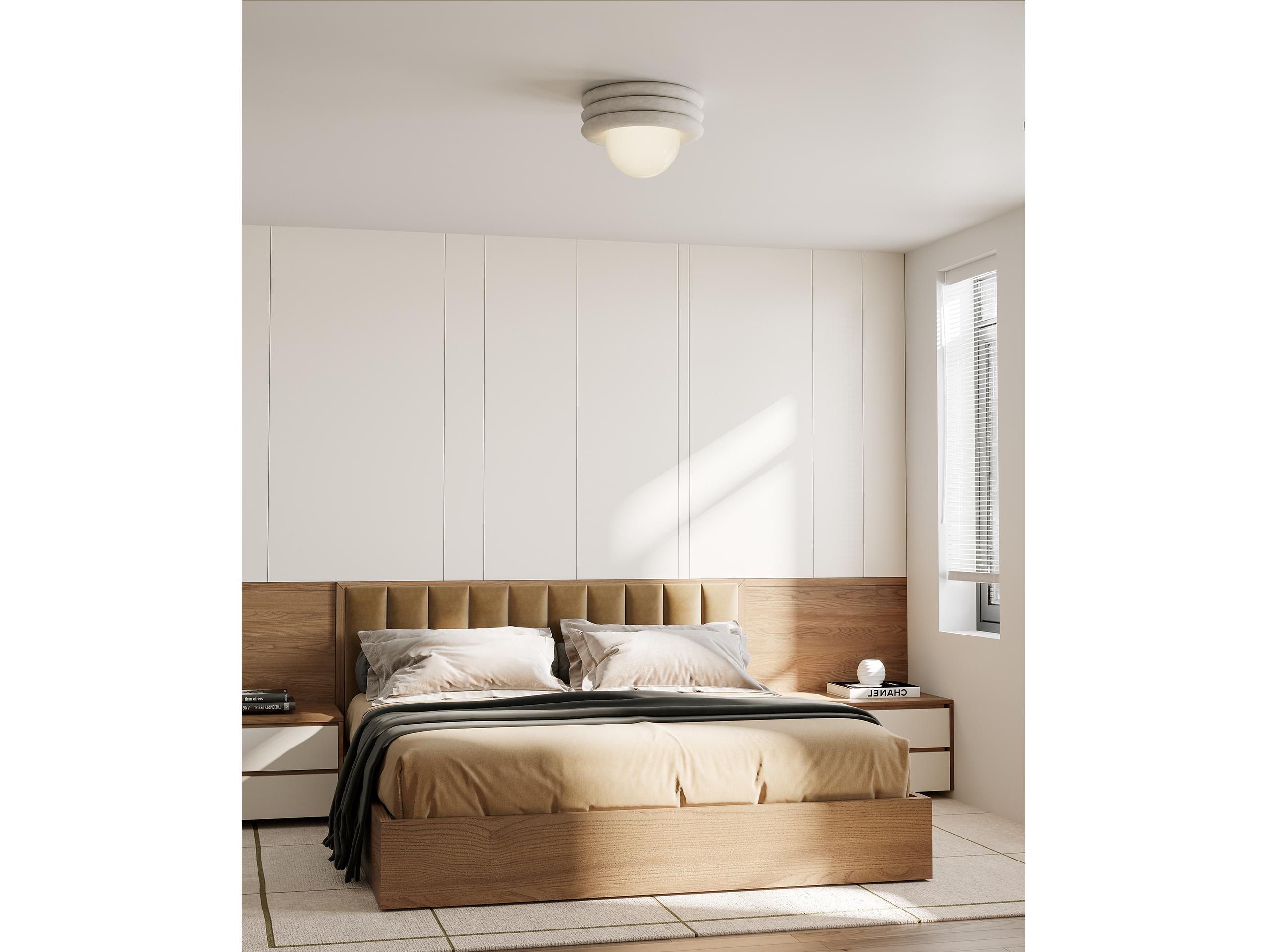 Alora Mood Harvey 1-Light Antique White Globe Semi Flush Mount