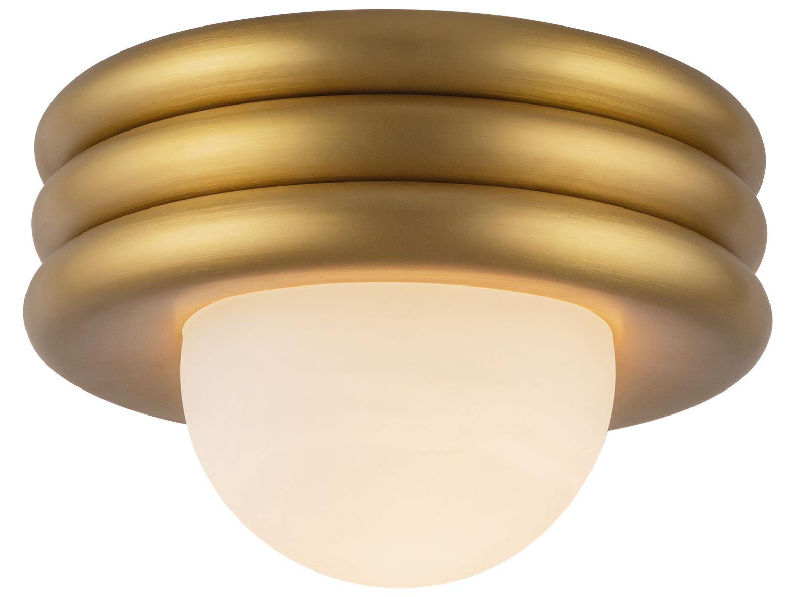 Alora Mood Harvey 1-Light Brushed Gold Globe Semi Flush Mount