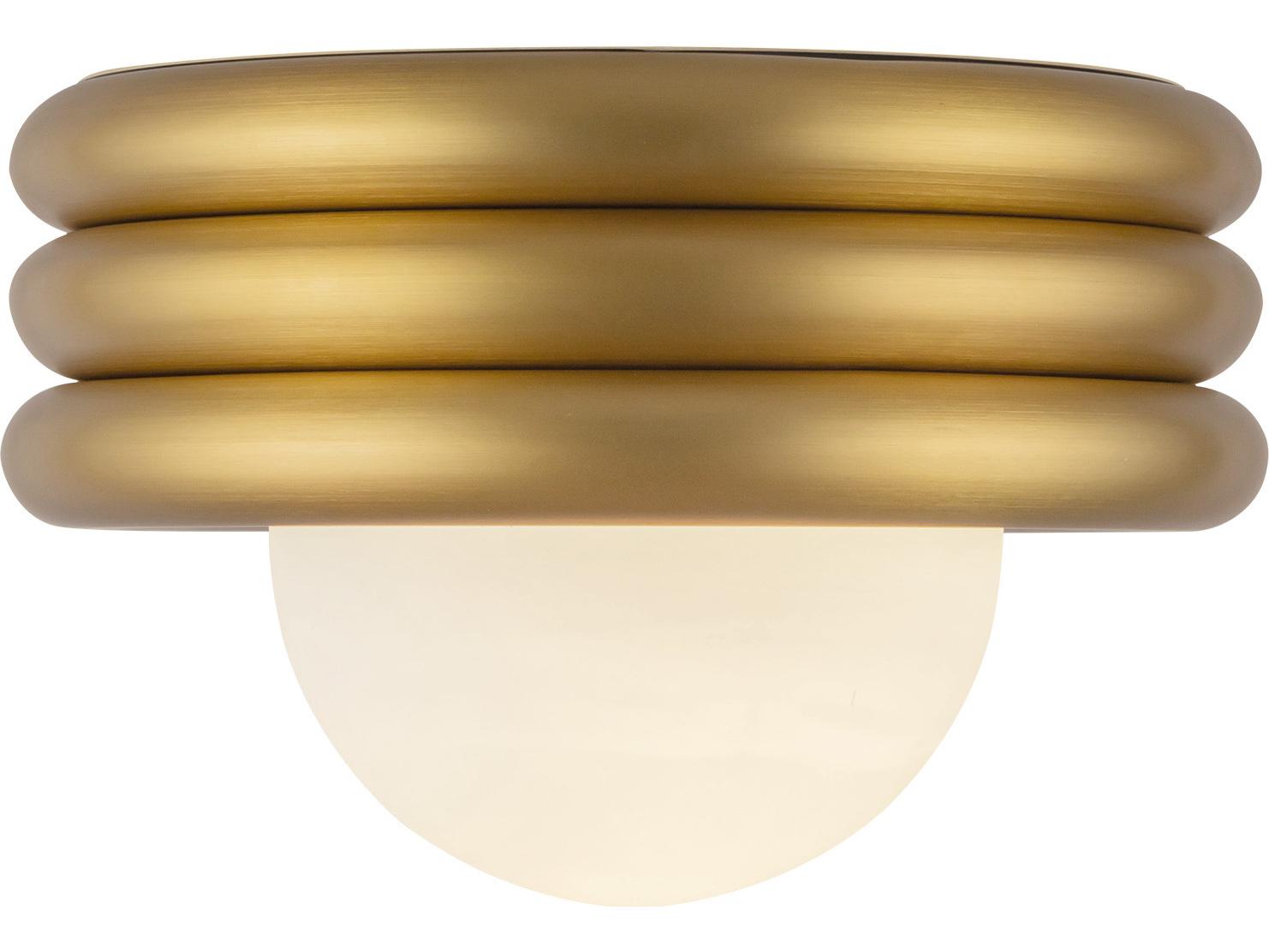 Alora Mood Harvey 1-Light Brushed Gold Globe Semi Flush Mount