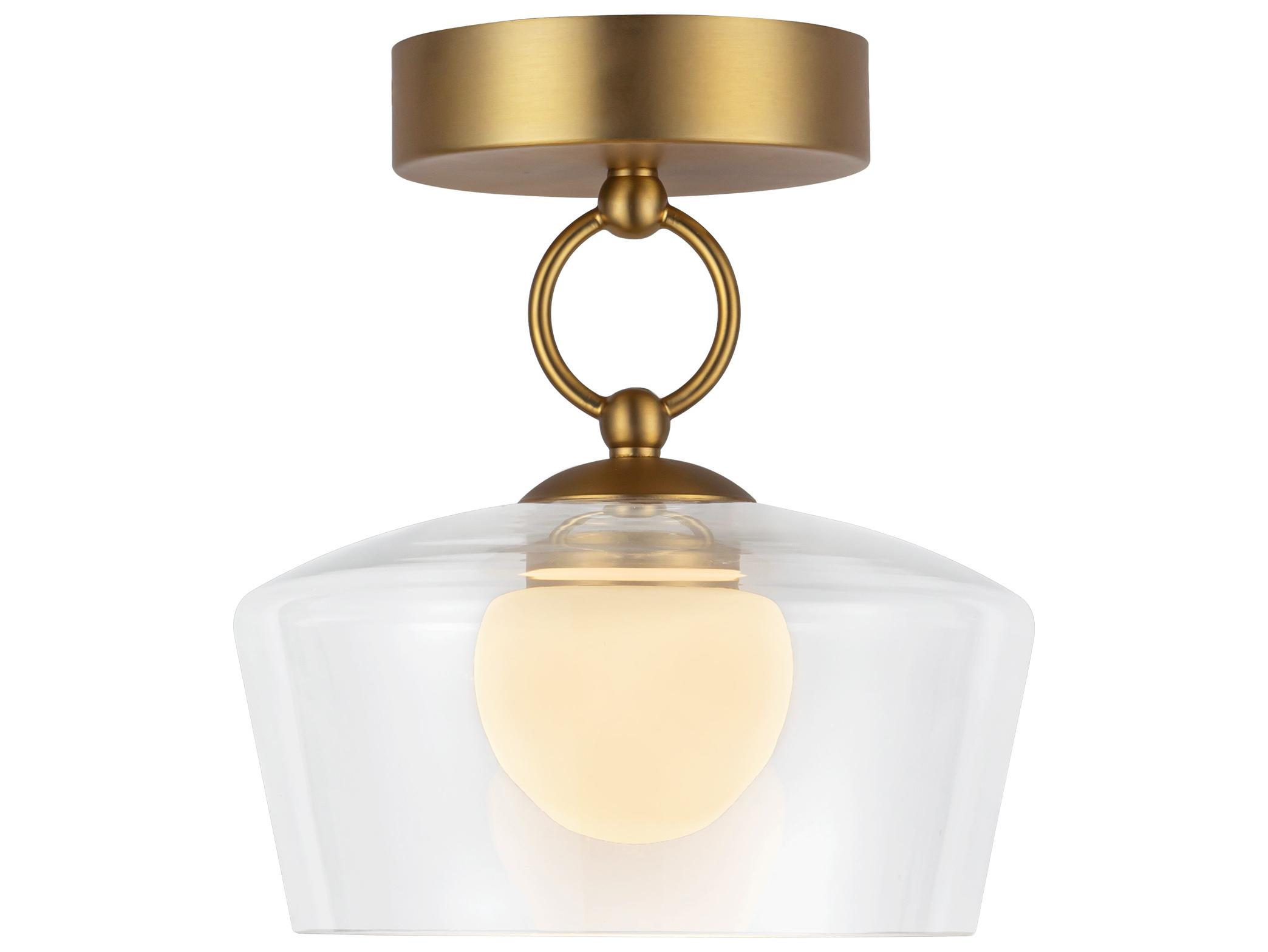 Alora Mood Leota Brushed Gold Semi Flush Mount