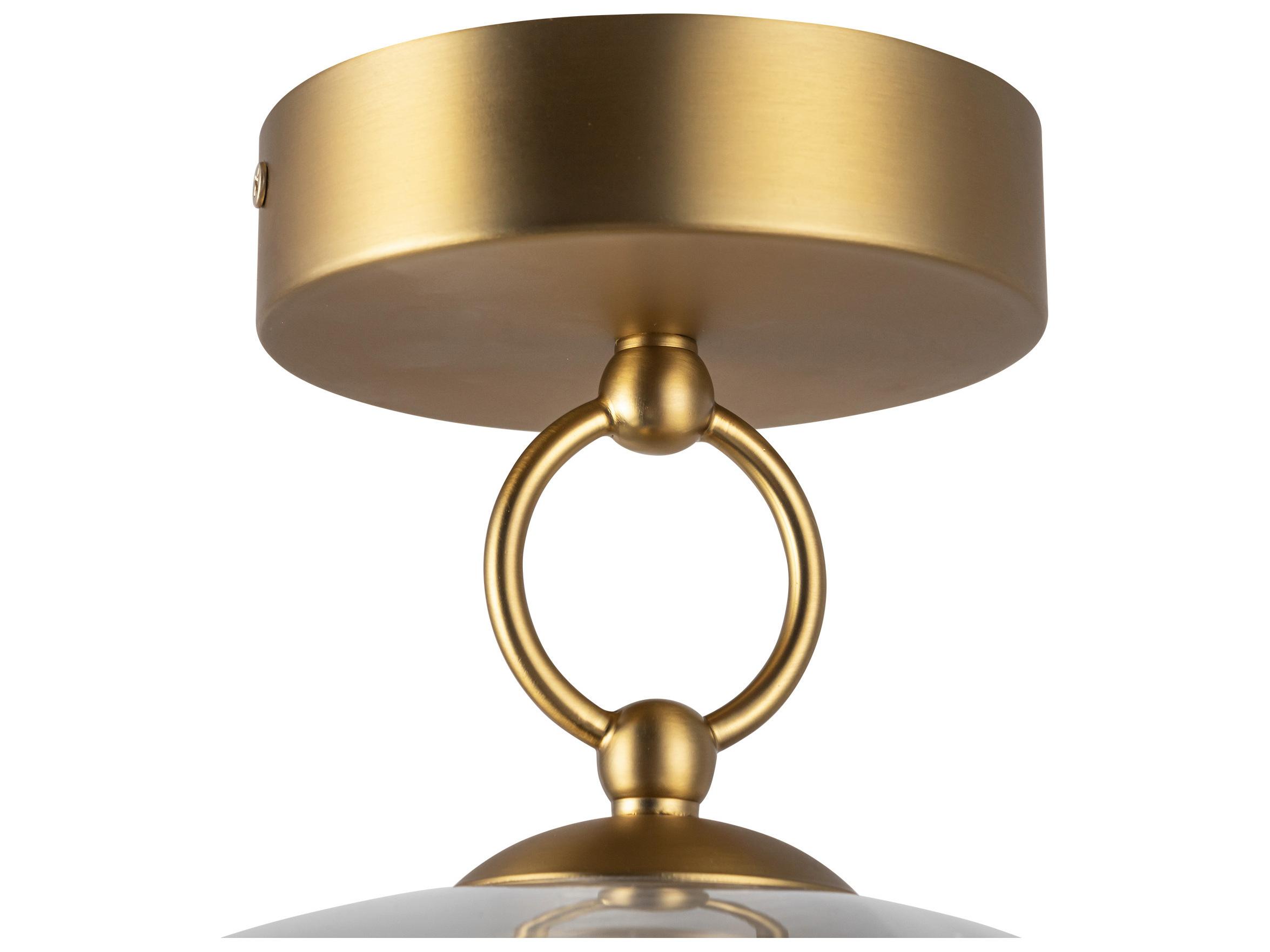 Alora Mood Leota Brushed Gold Semi Flush Mount