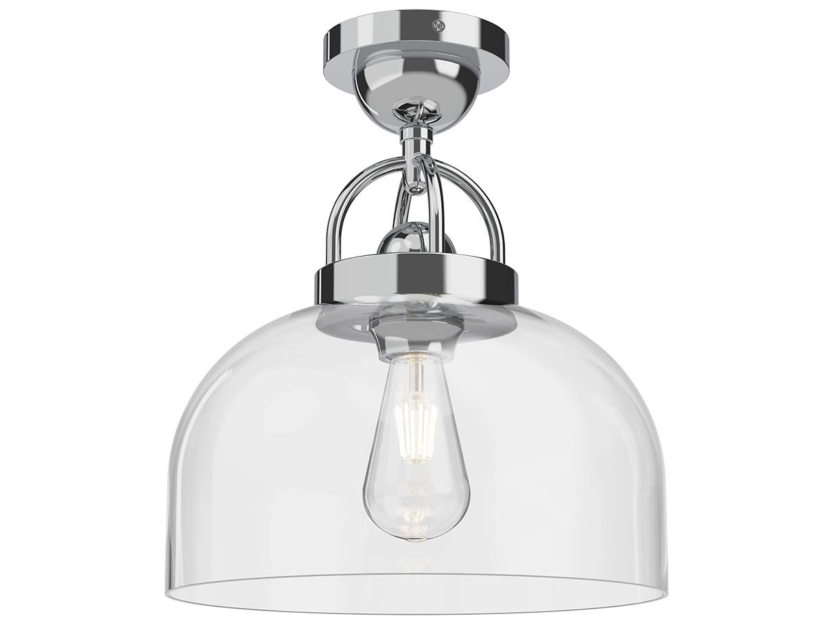 Alora Mood Lancaster 1-Light Chrome Semi Flush Mount