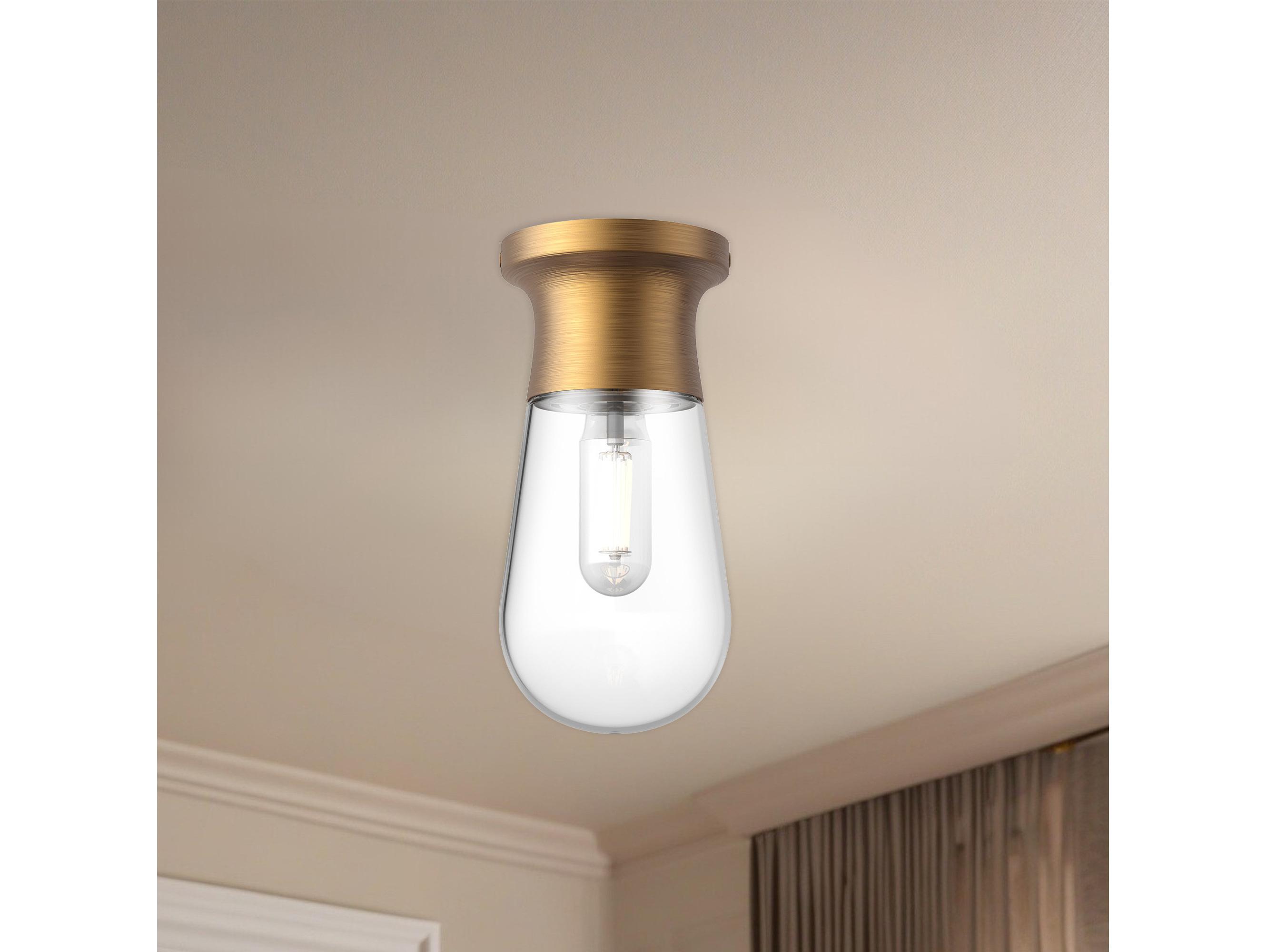 Alora Mood Marcel 1-Light Aged Gold Flush Mount