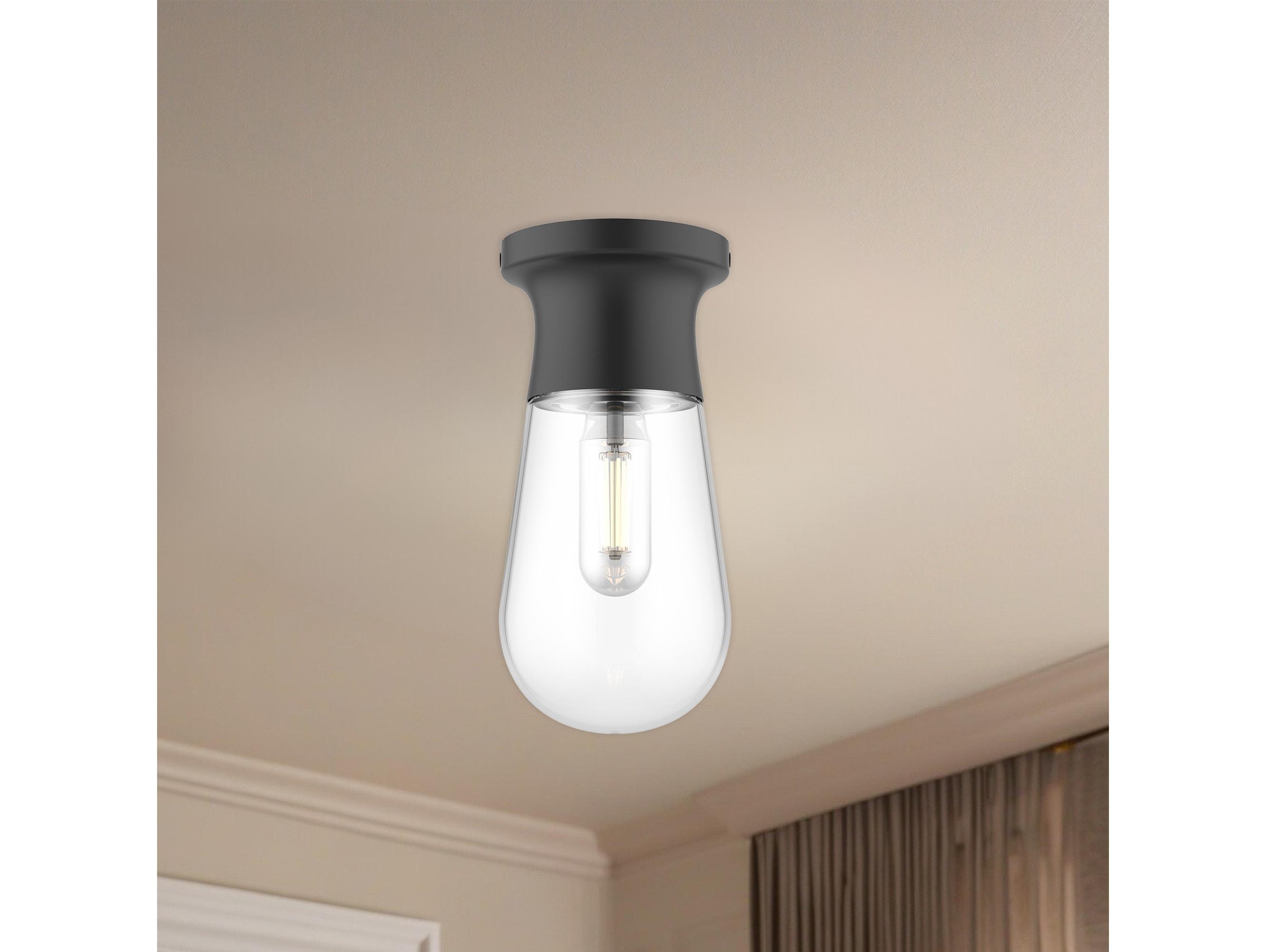 Alora Mood Marcel 1-Light Matte Black Flush Mount