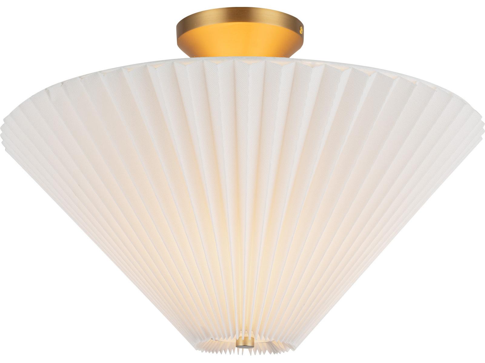 Alora Mood Bridgette 1-Light Brushed Gold Semi Flush Mount