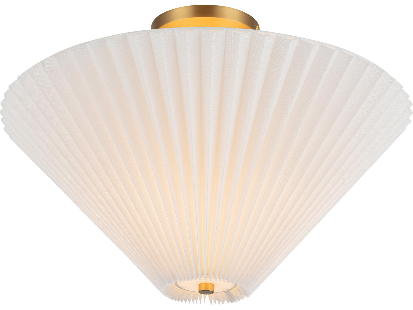Alora Mood Bridgette 1-Light Brushed Gold Semi Flush Mount