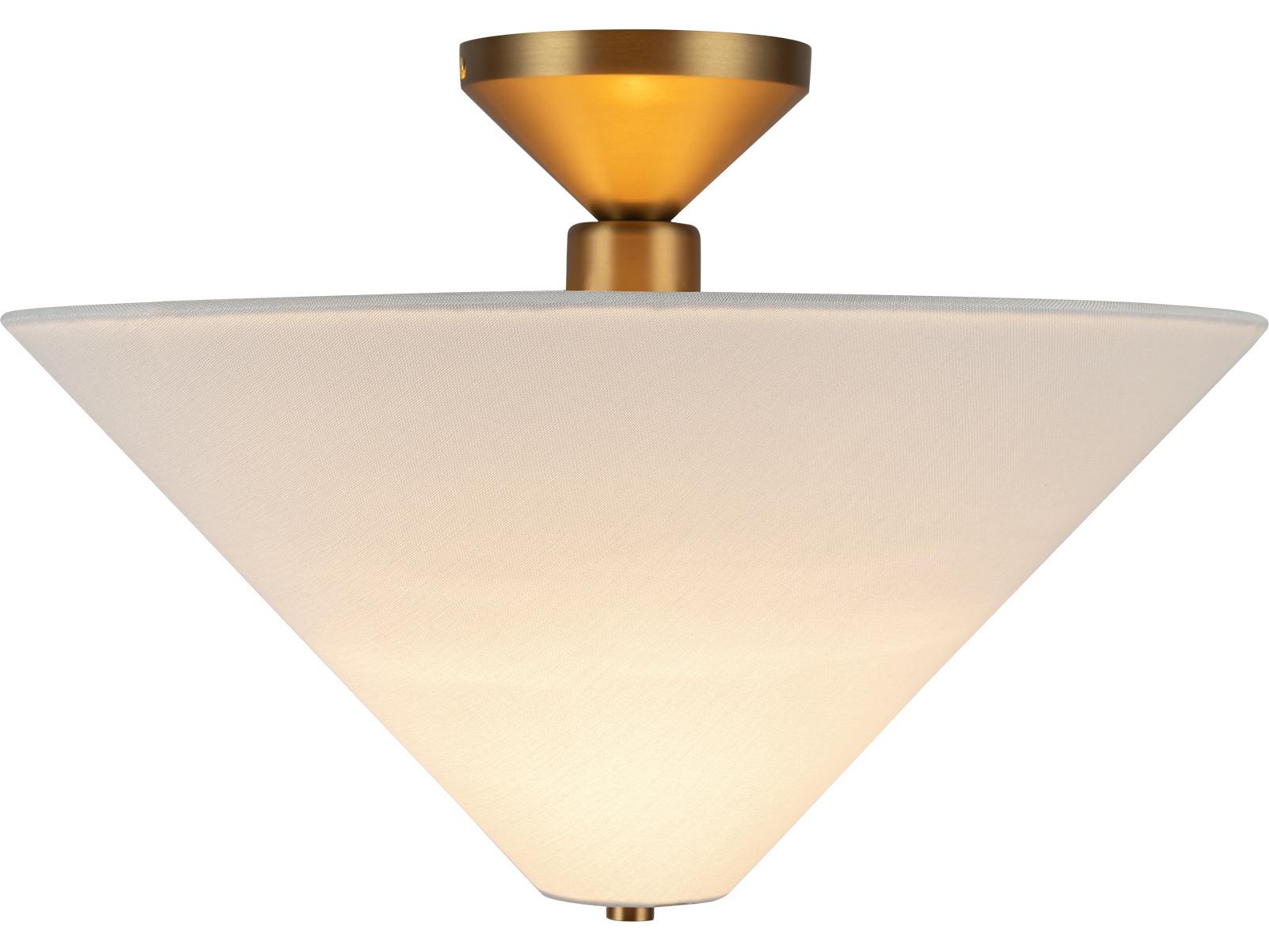 Alora Mood Bridgette 1-Light Brushed Gold Semi Flush Mount