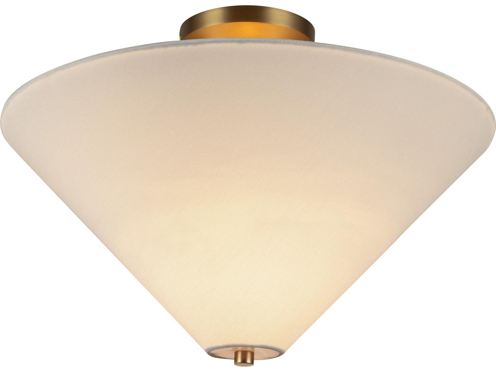 Alora Mood Bridgette 1-Light Brushed Gold Semi Flush Mount