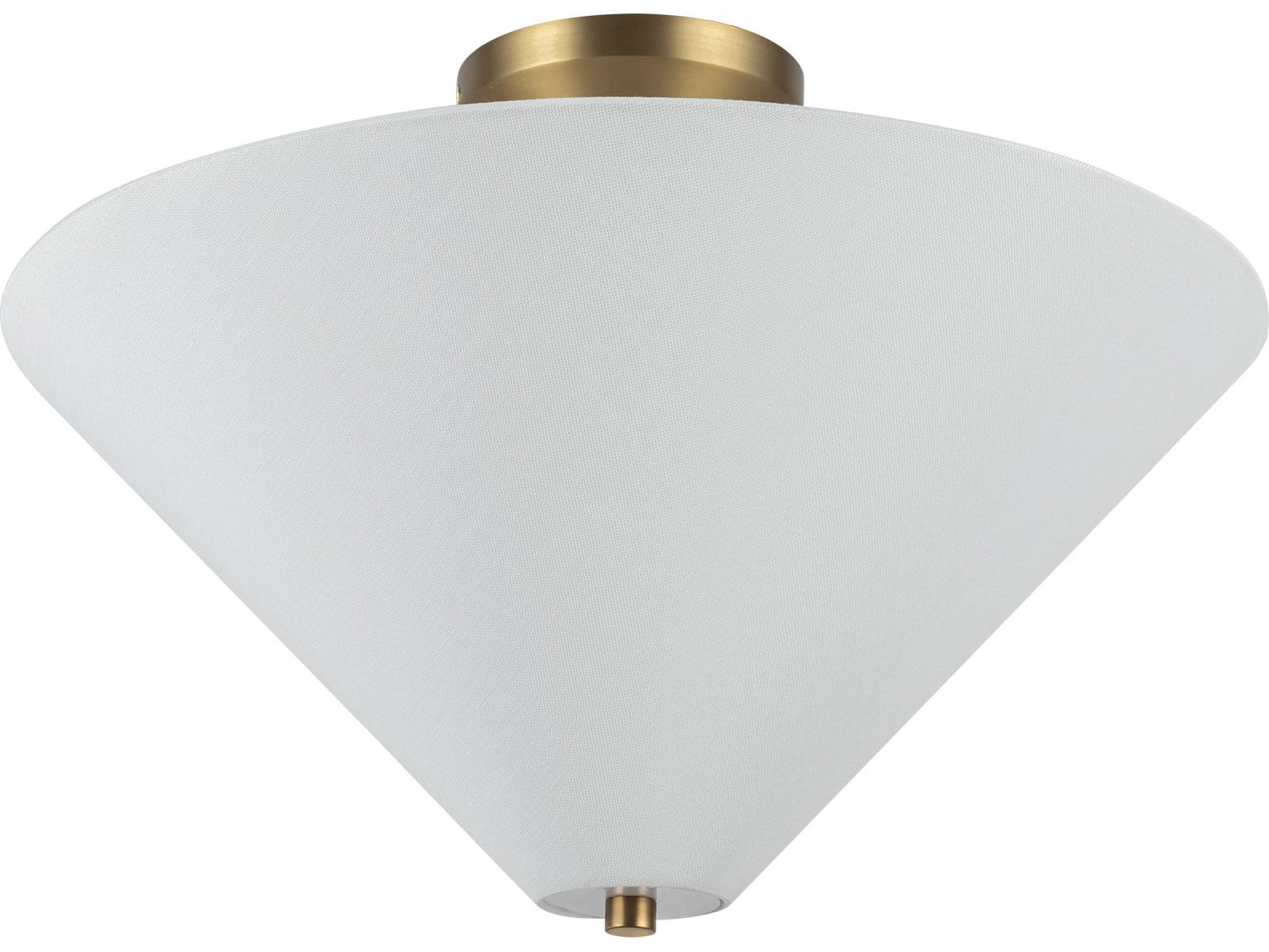 Alora Mood Bridgette 1-Light Brushed Gold Semi Flush Mount