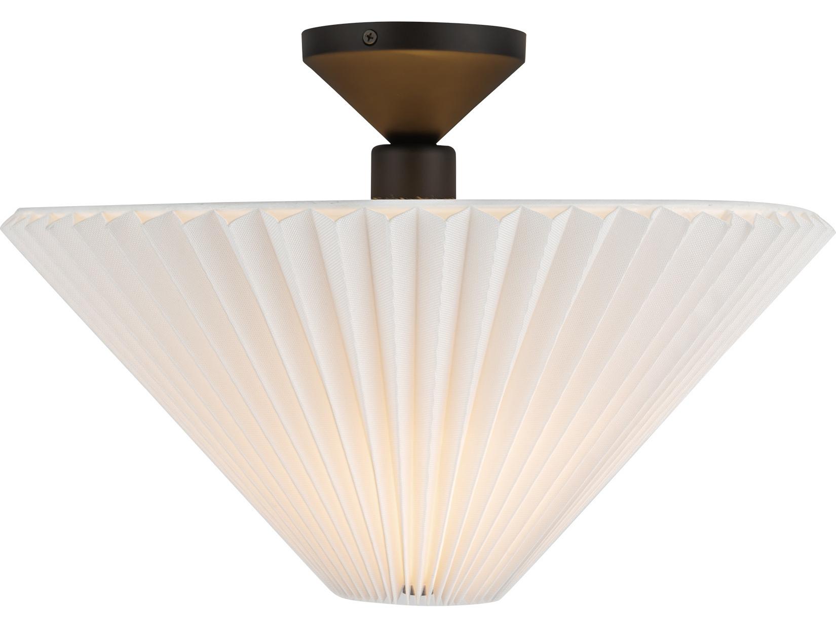 Alora Mood Bridgette 1-Light Matte Black Semi Flush Mount