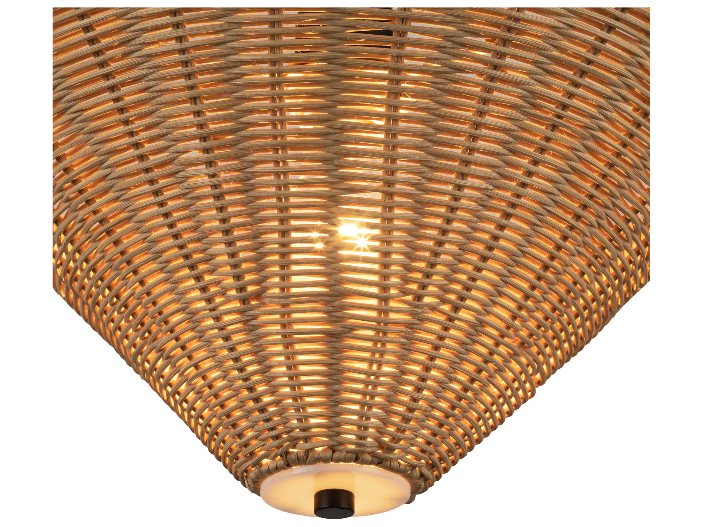 Alora Mood Bridgette 1-Light Matte Black Semi Flush Mount