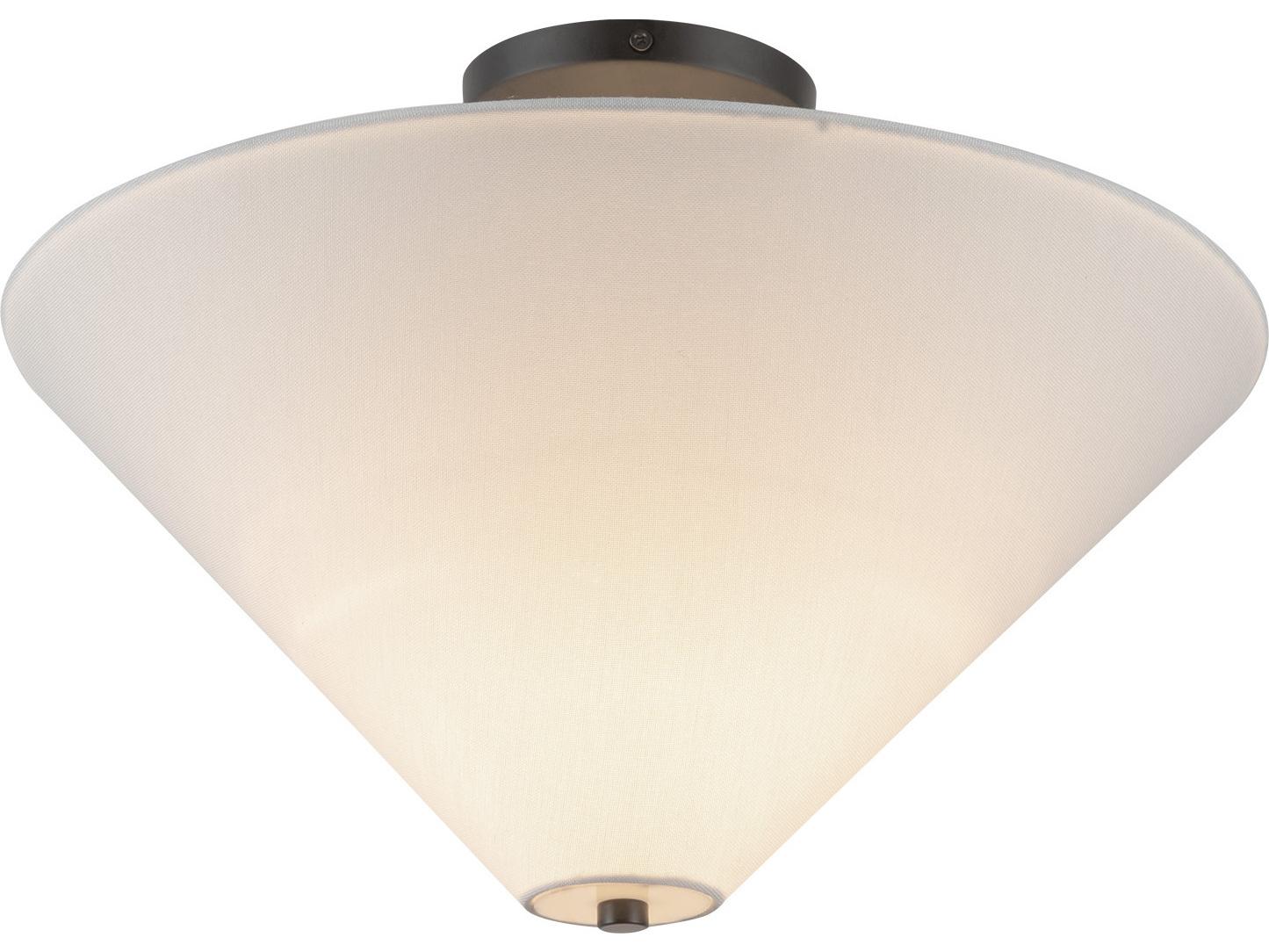 Alora Mood Bridgette 1-Light Matte Black Semi Flush Mount