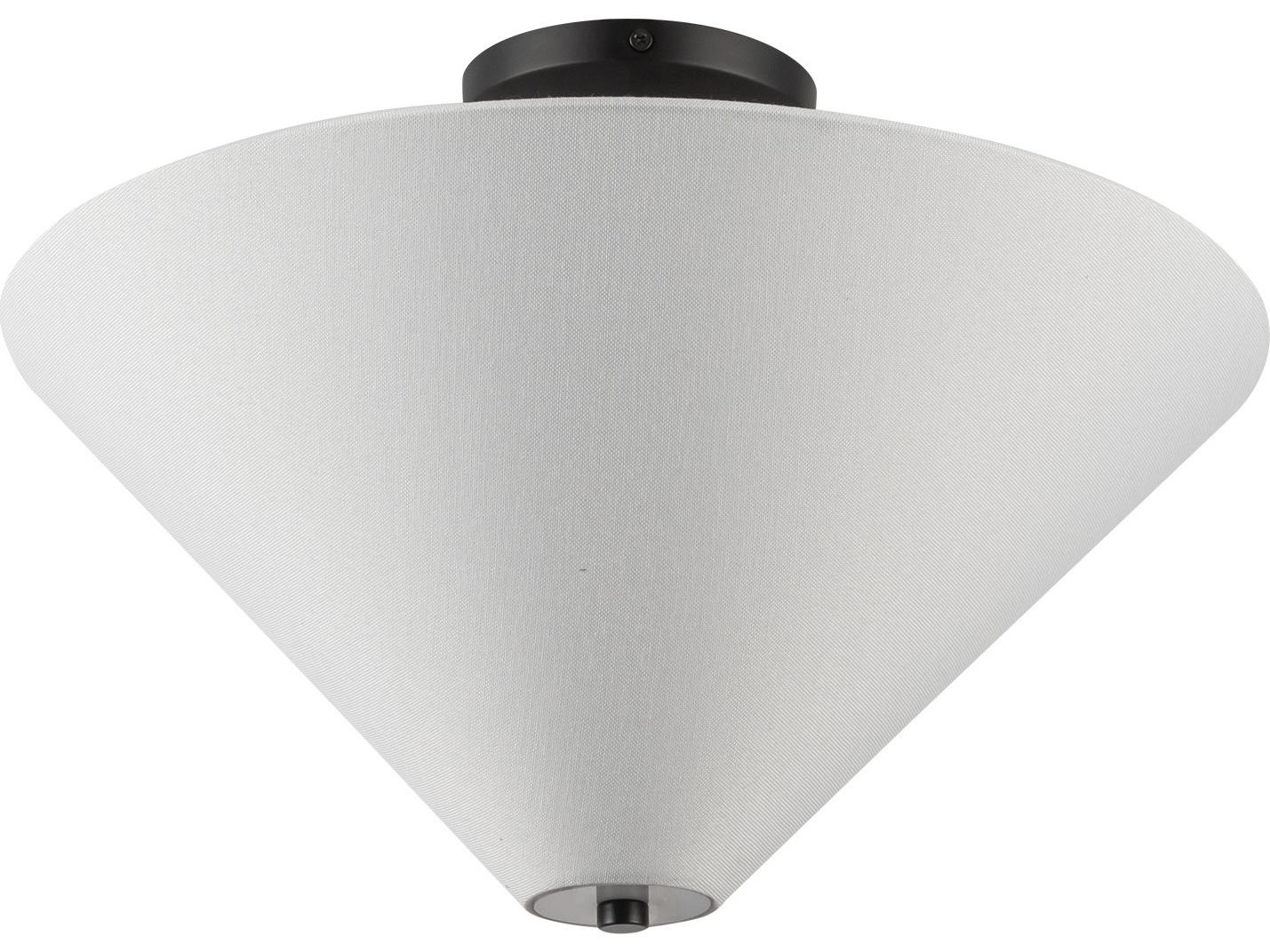 Alora Mood Bridgette 1-Light Matte Black Semi Flush Mount