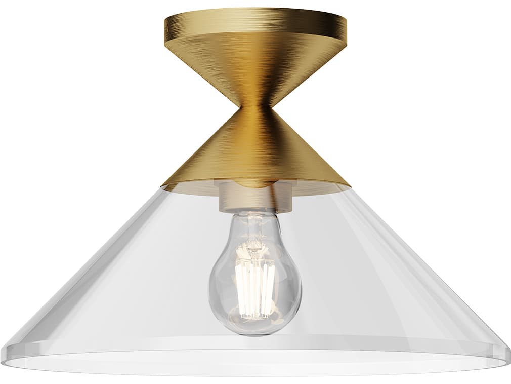 Alora Mood Mauer 1-Light Brushed Gold Semi Flush Mount