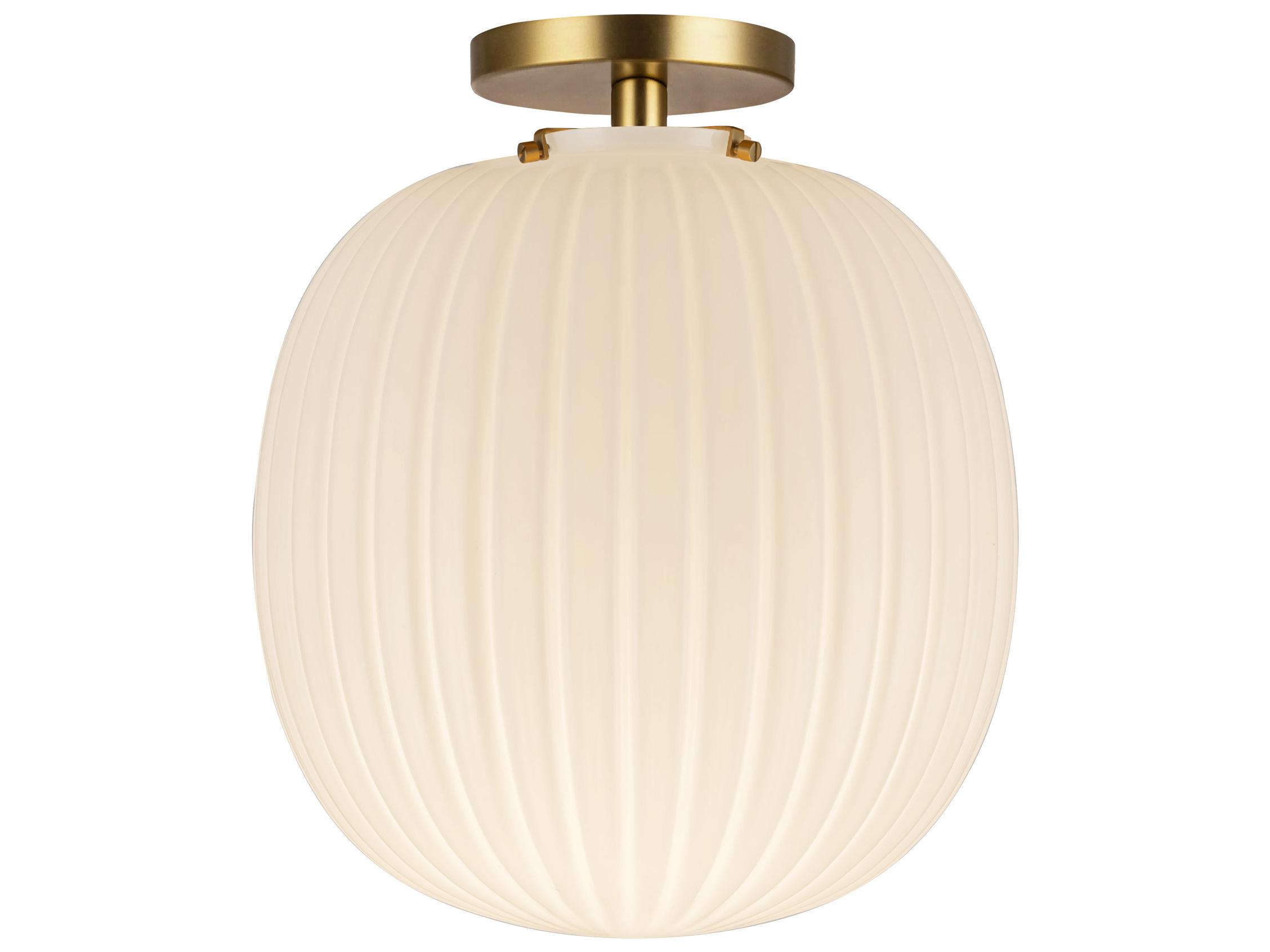 Alora Mood Cherise 1-Light Brushed Gold Semi Flush Mount
