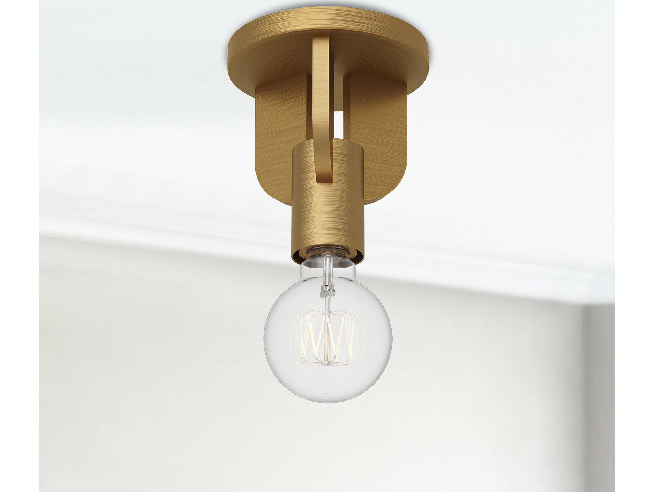Alora Mood Claire 1-Light Aged Gold Semi Flush Mount