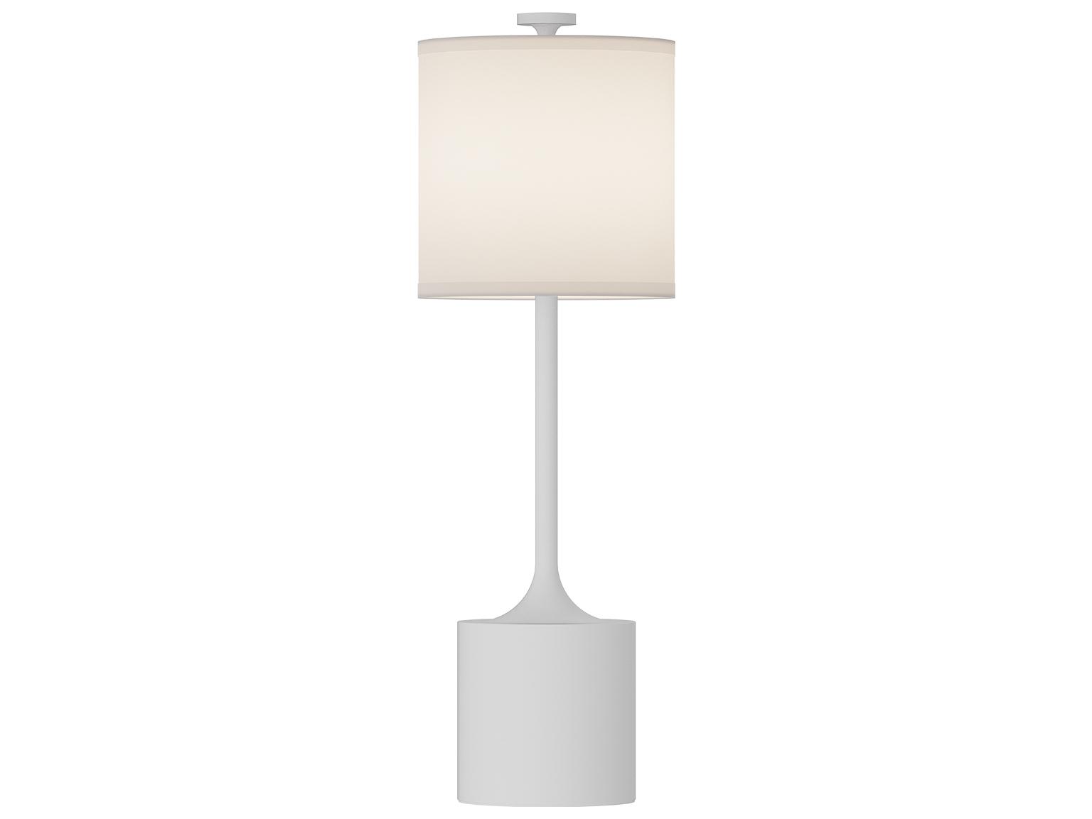 Alora Mood Issa White Ivory Linen Buffet Lamp