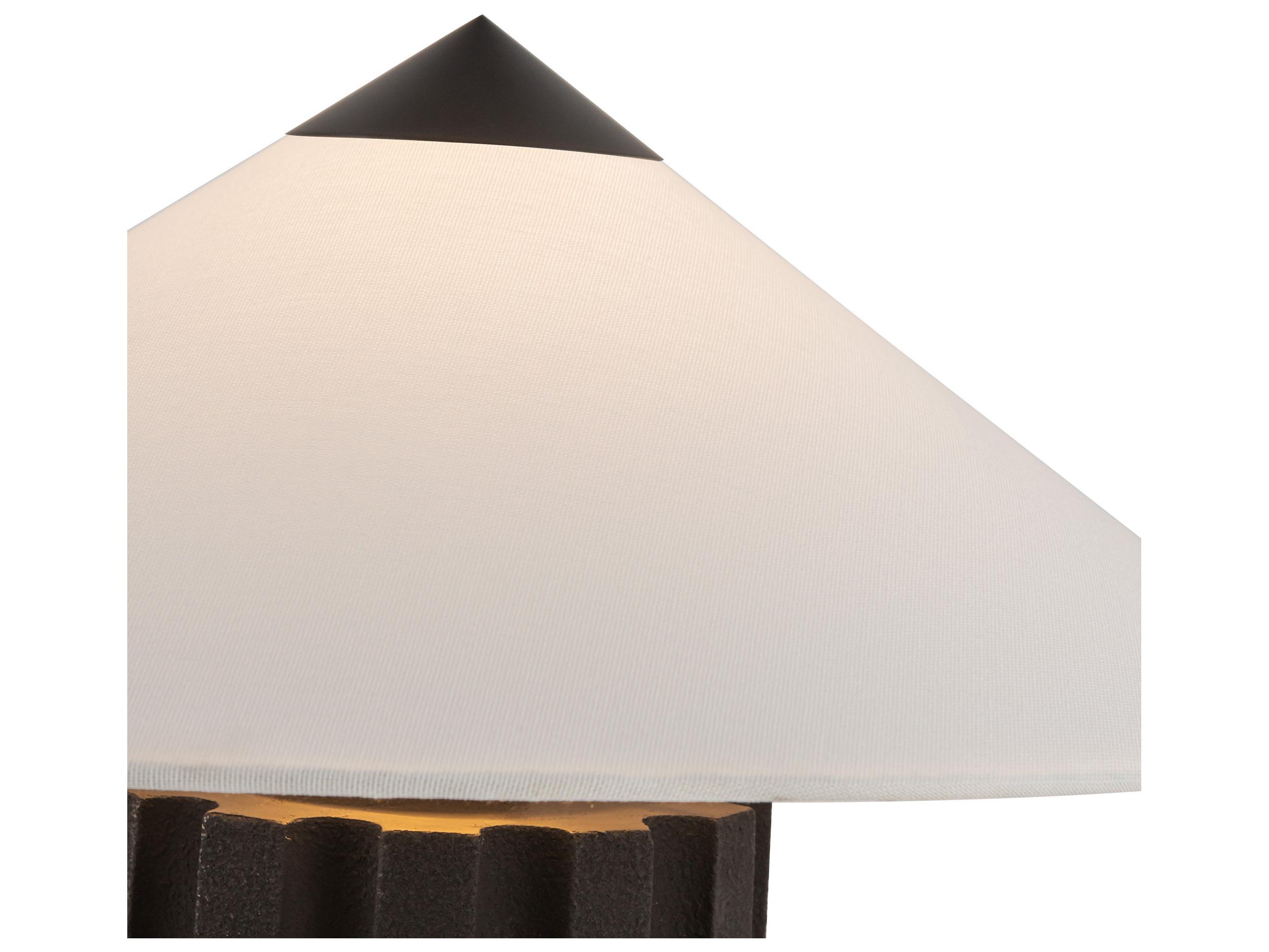 Alora Mood Ono Matte Black White Cotton Table Lamp