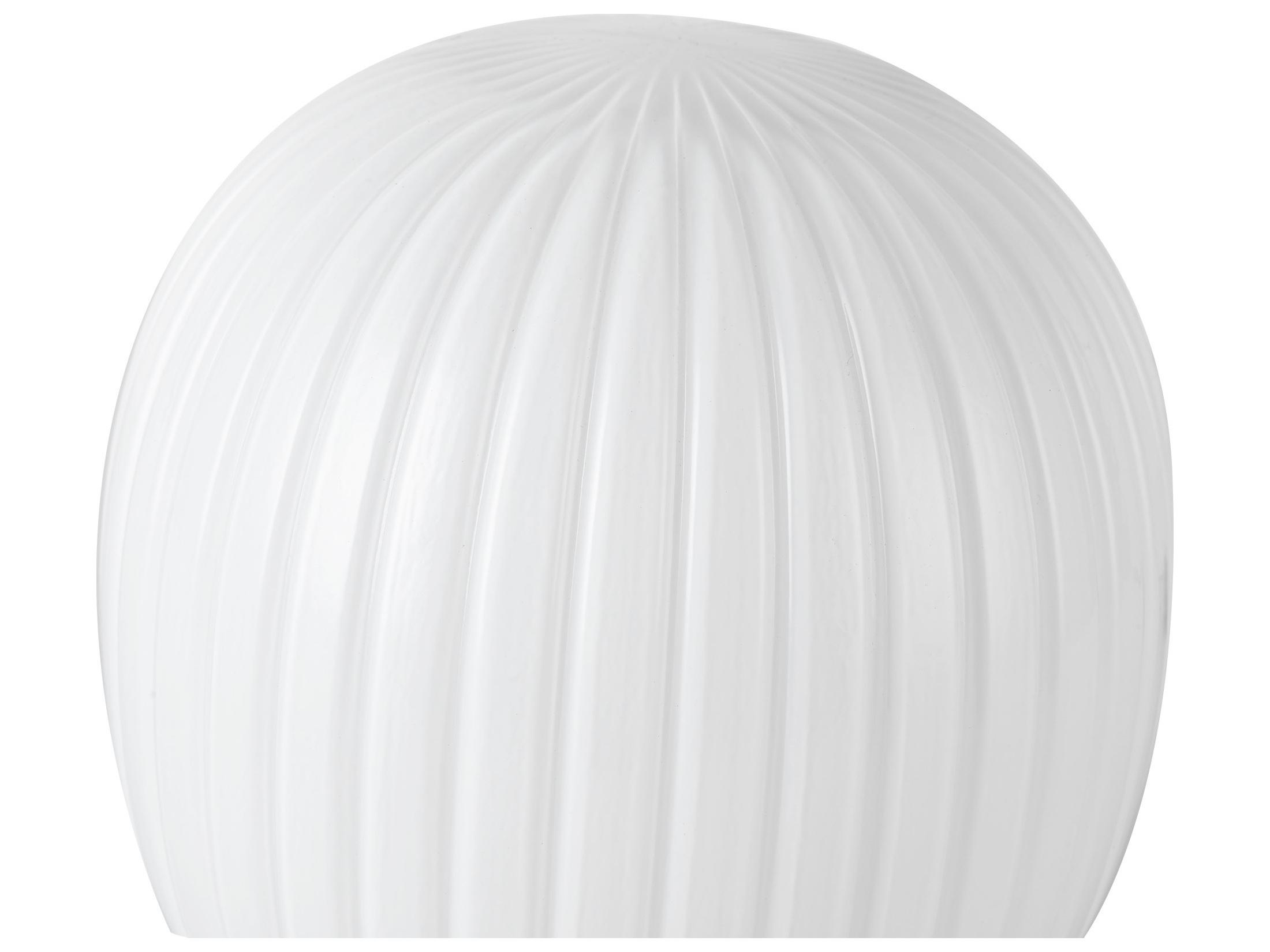 Alora Mood Cherise Matte Black Glossy Ribbed Opal Glass Table Lamp