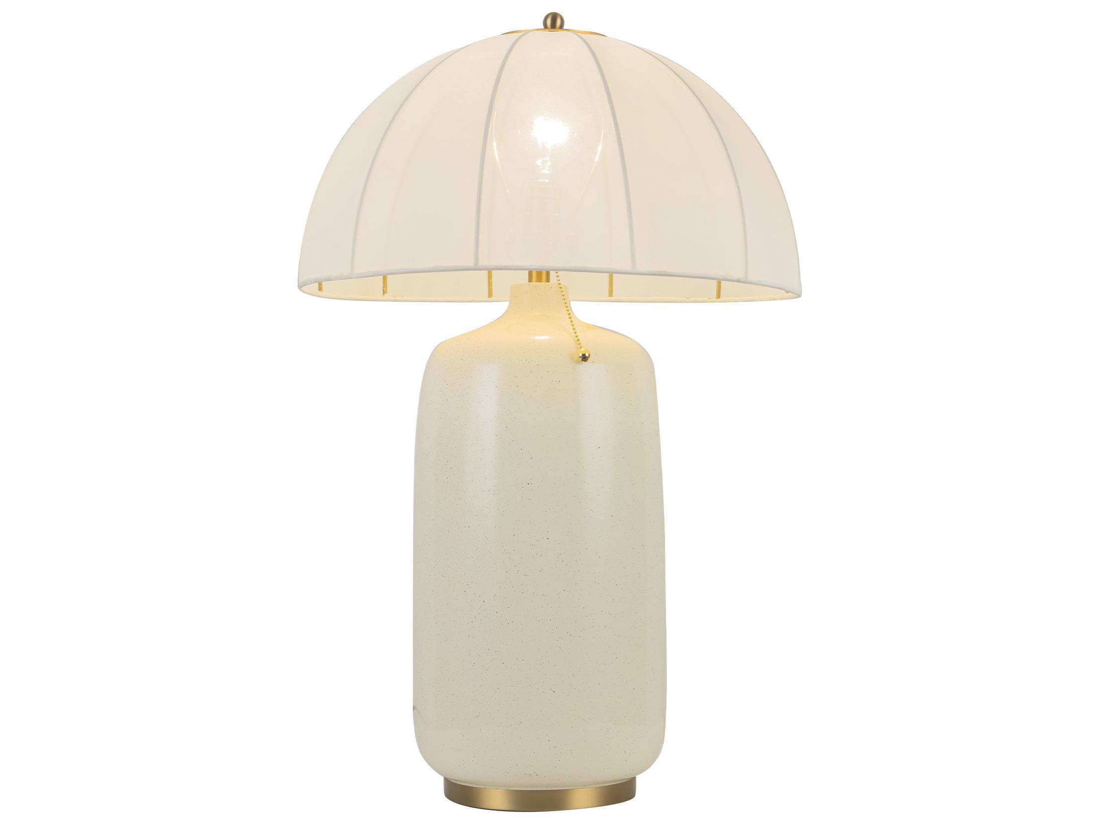 Alora Mood Crosby Brushed Gold Off White Buffet Lamp