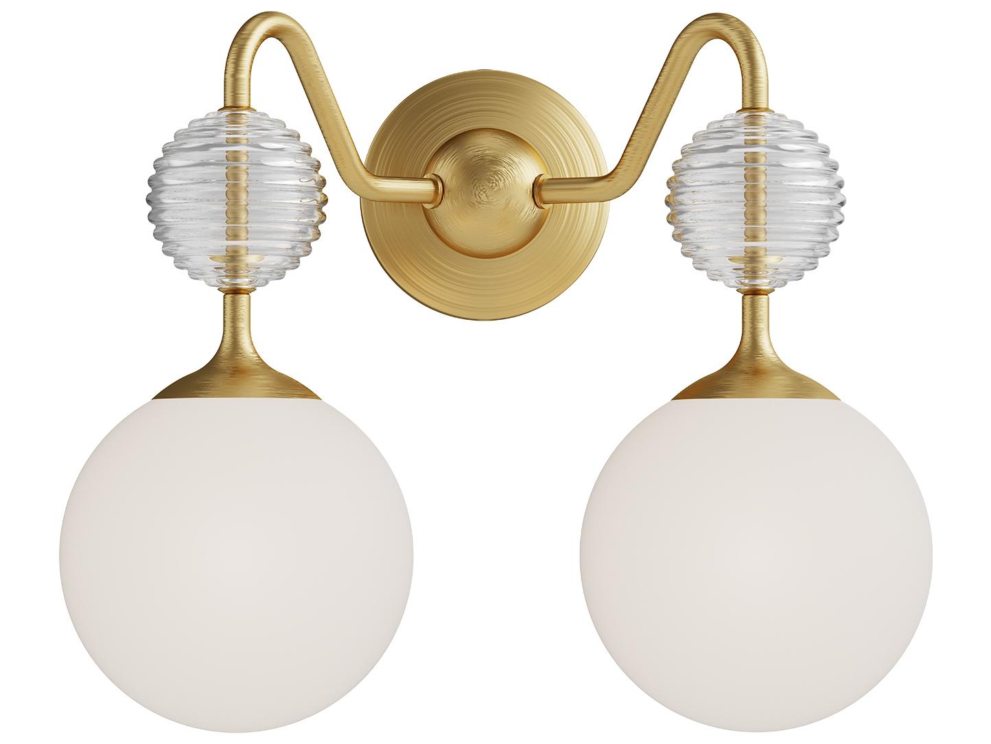 Alora Mood Celia 2-Light Brushed Gold Vanity Light