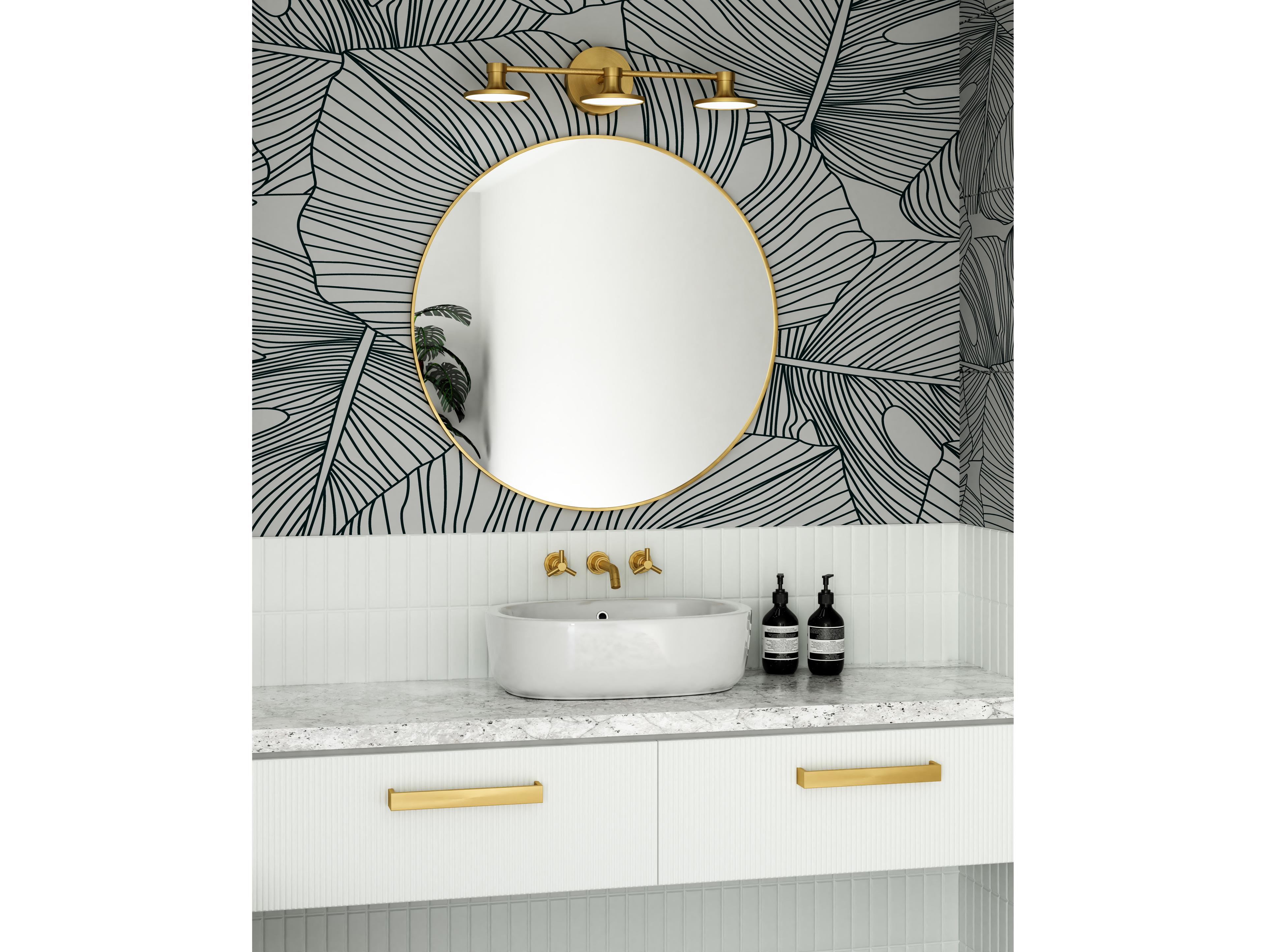 Alora Mood Issa Brushed Gold Vanity Light