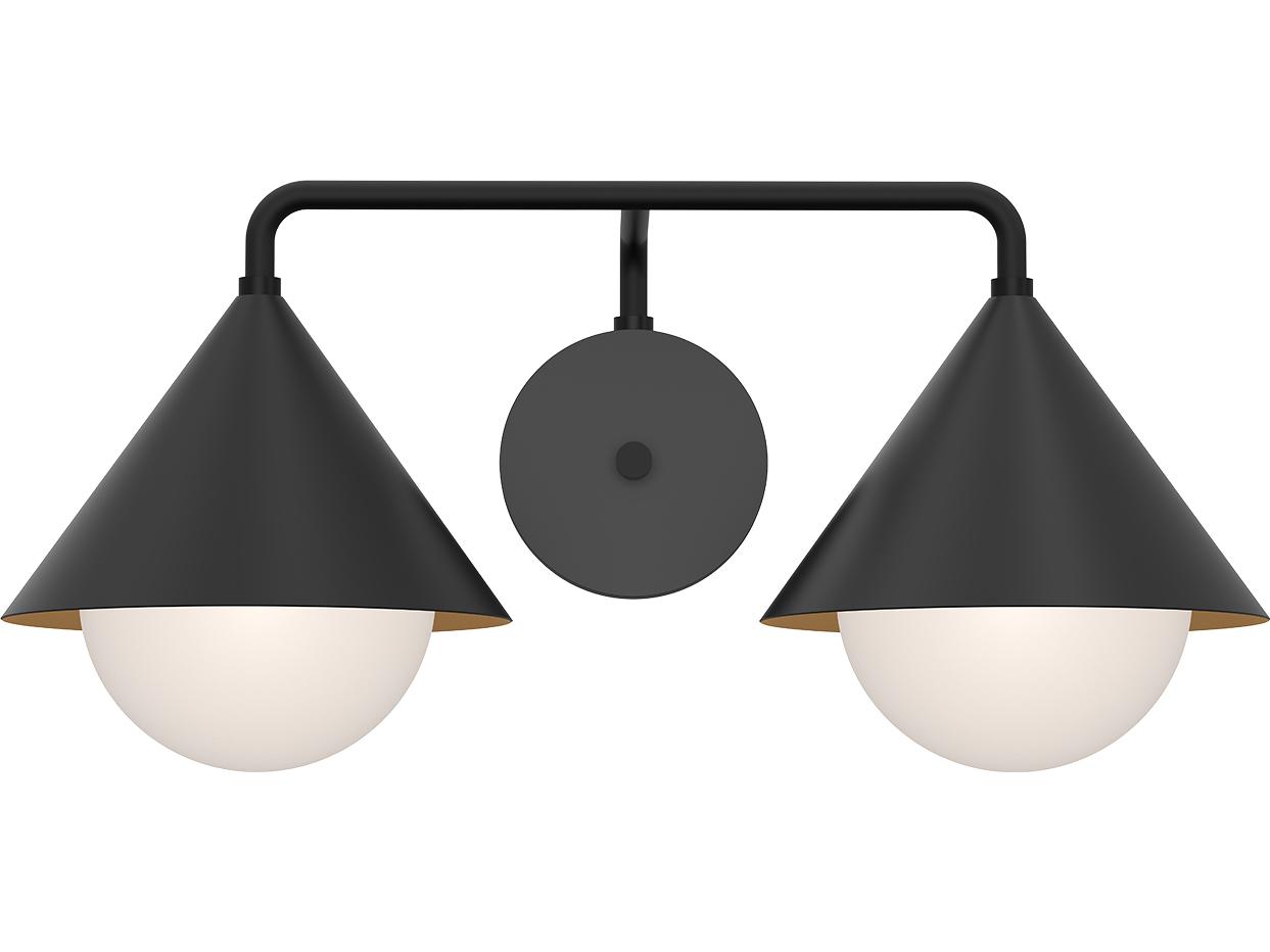 Alora Mood Remy 2-Light Matte Black Vanity Light
