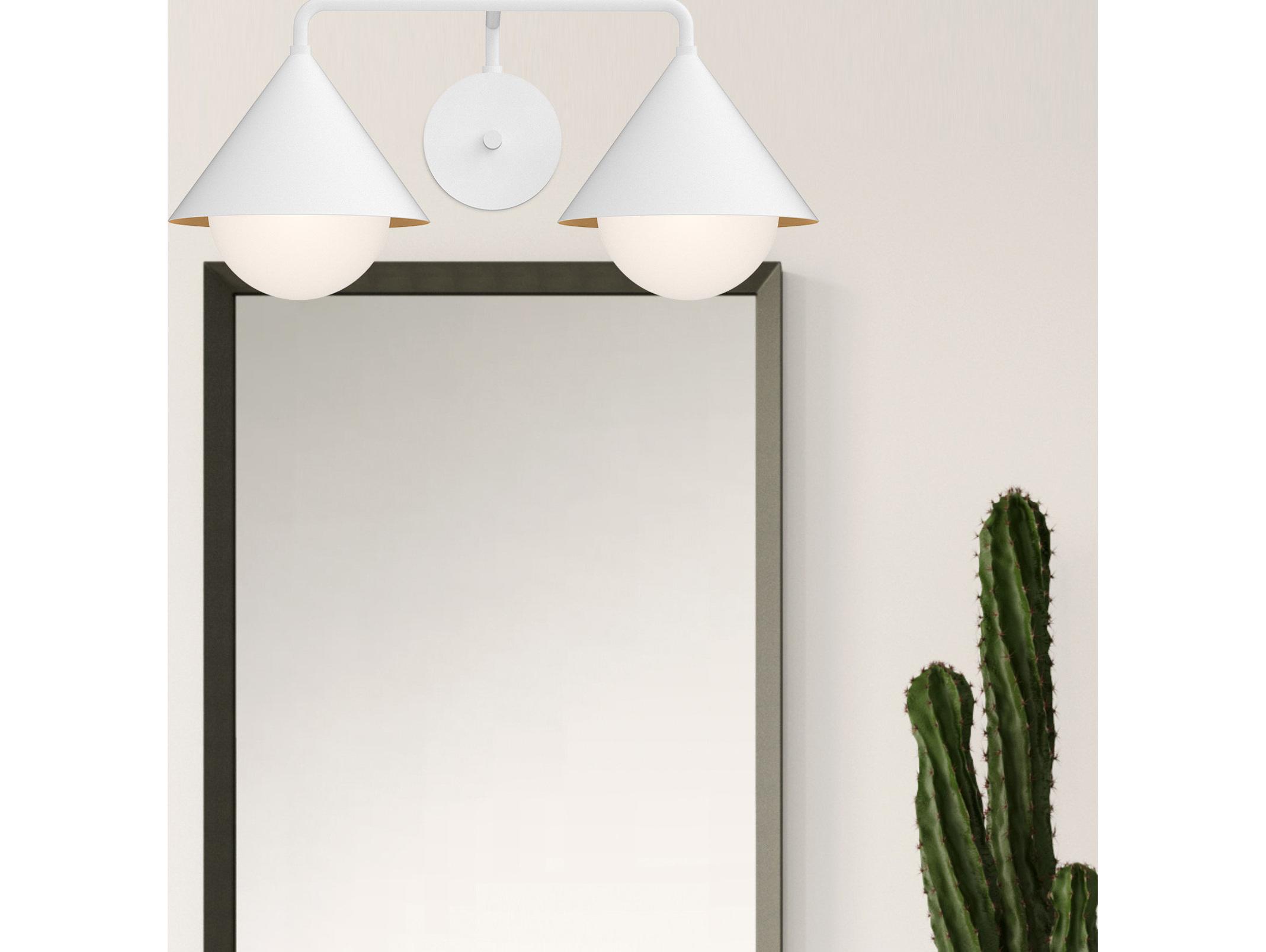 Alora Mood Remy 2-Light White Vanity Light
