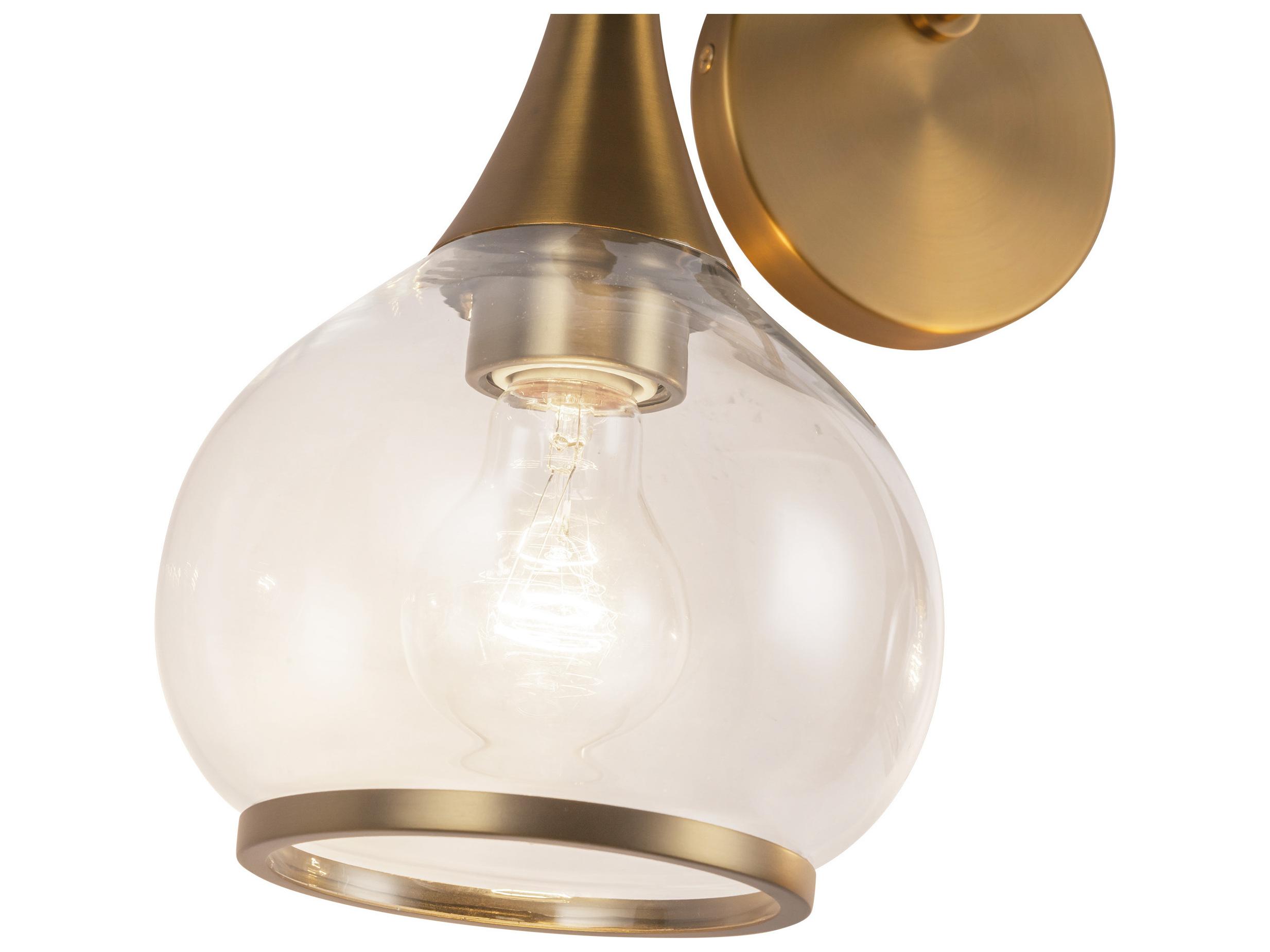 Alora Mood Hazel 2-Light Aged Gold Vanity Light