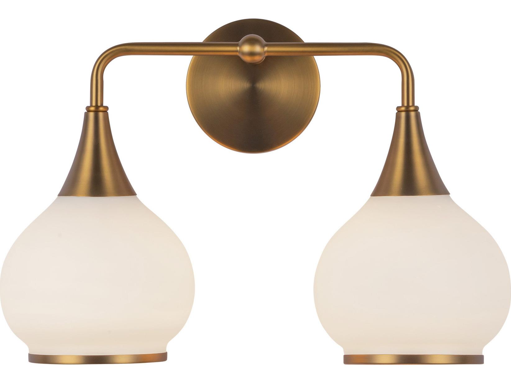 Alora Mood Hazel 2-Light Aged Gold Vanity Light