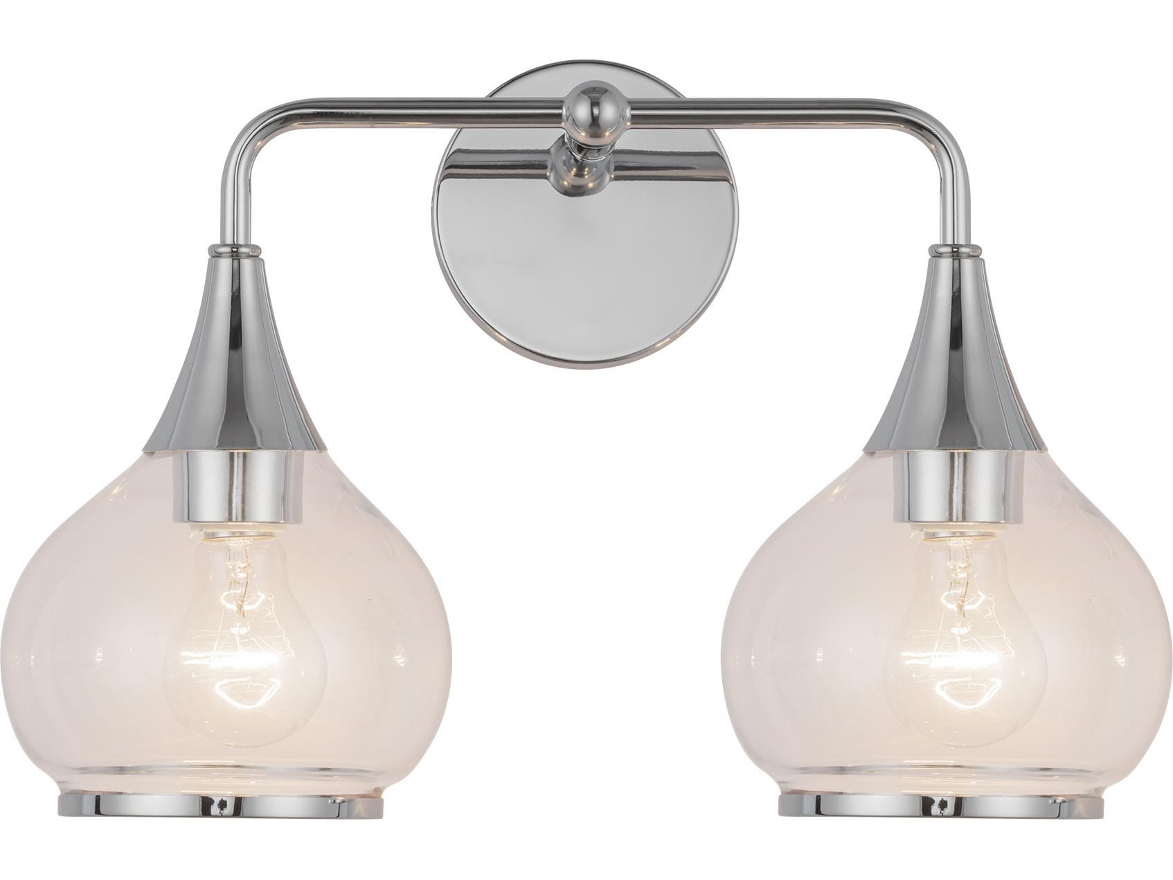 Alora Mood Hazel 2-Light Chrome Vanity Light