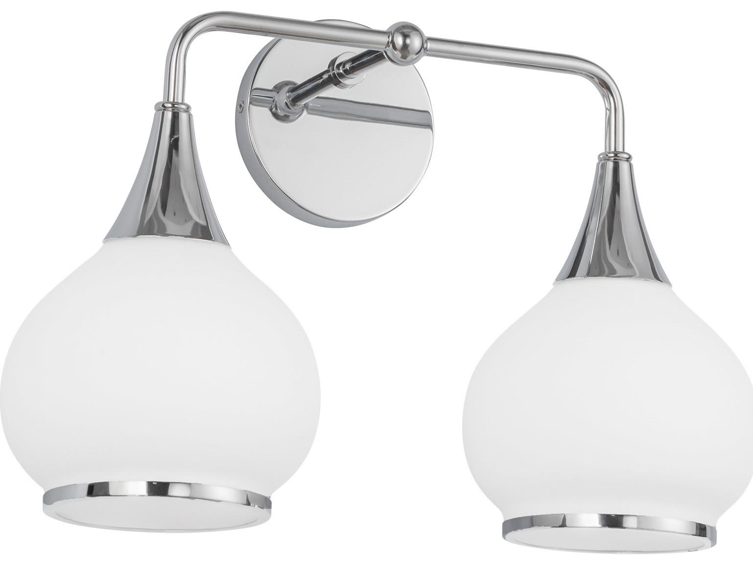 Alora Mood Hazel 2-Light Chrome Vanity Light