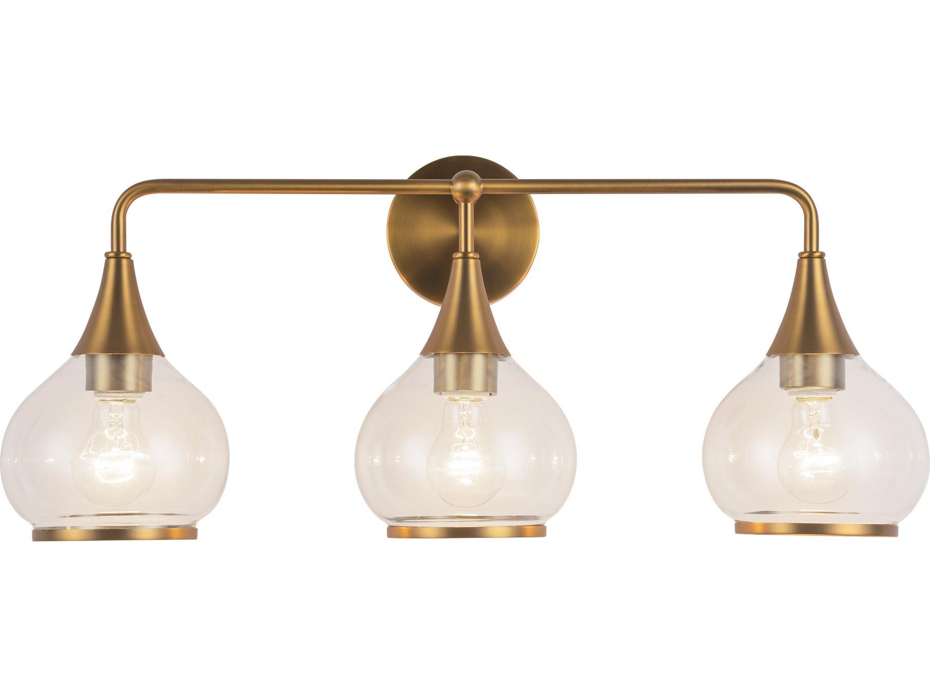 Alora Mood Hazel 3-Light Aged Gold Vanity Light