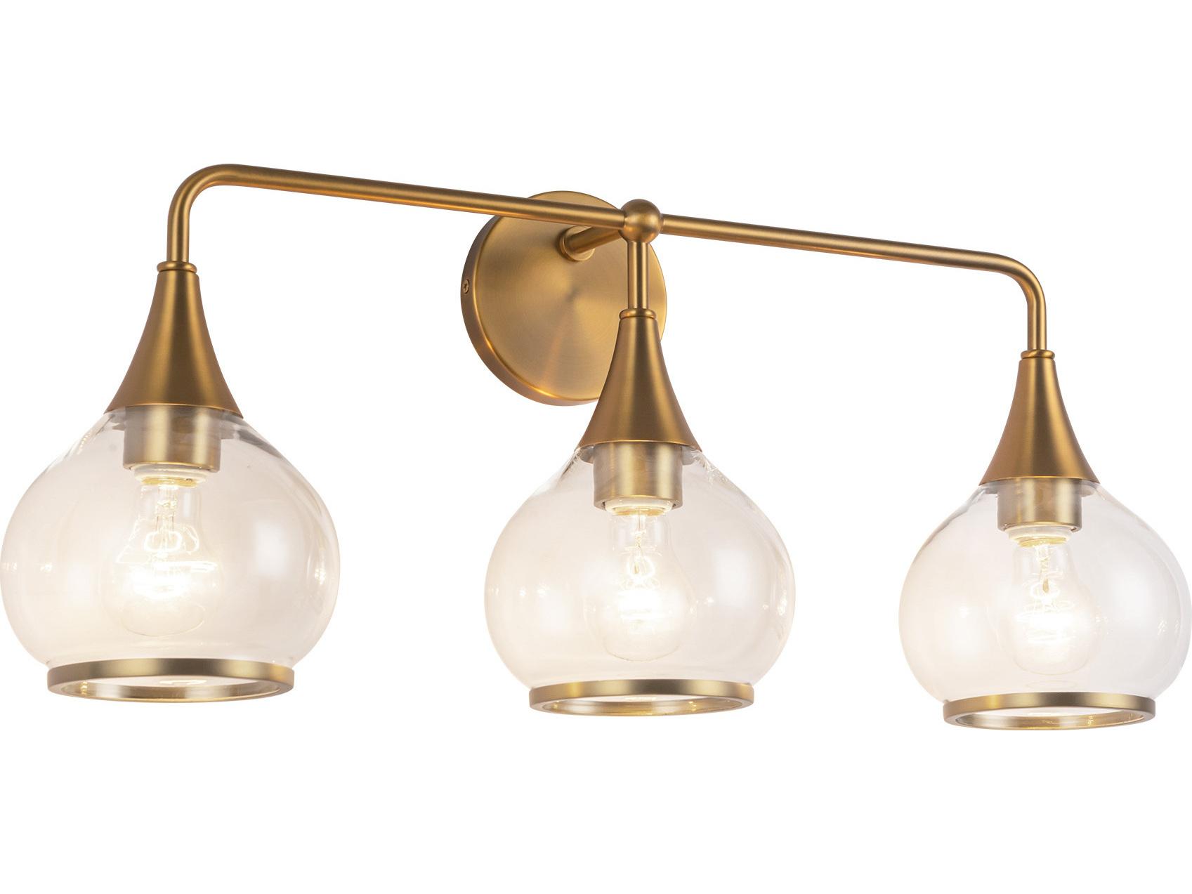 Alora Mood Hazel 3-Light Aged Gold Vanity Light