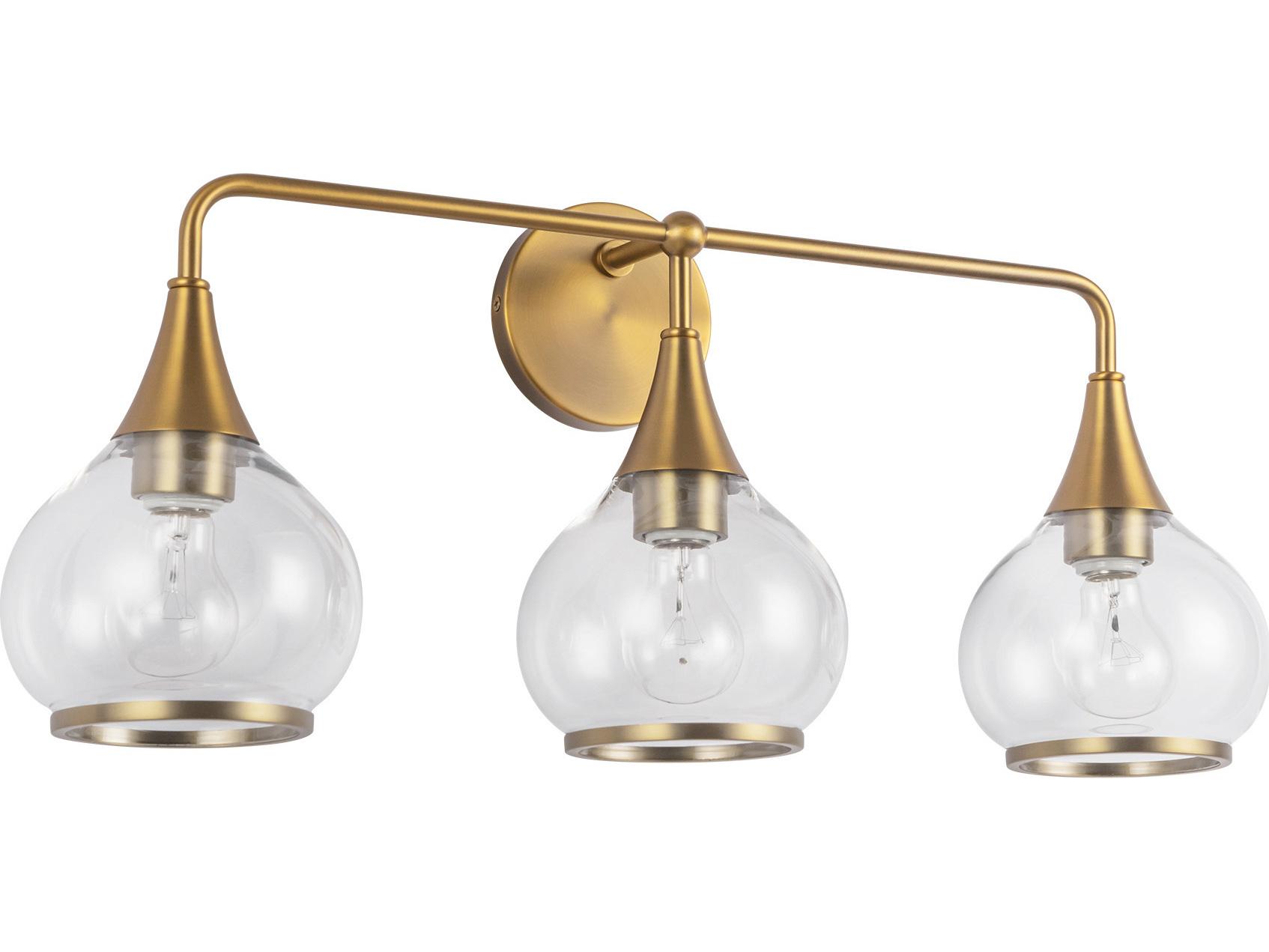 Alora Mood Hazel 3-Light Aged Gold Vanity Light