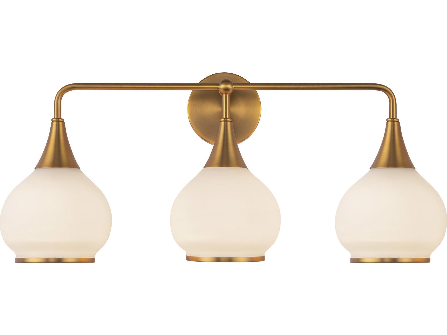 Alora Mood Hazel 3-Light Aged Gold Vanity Light