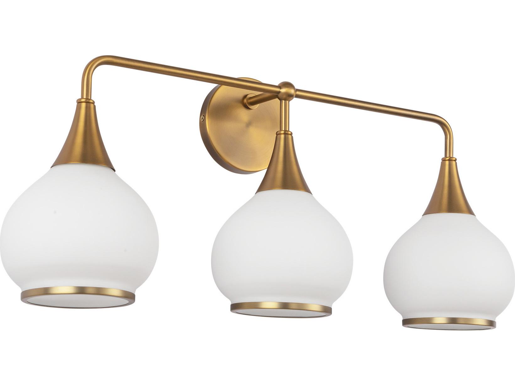 Alora Mood Hazel 3-Light Aged Gold Vanity Light