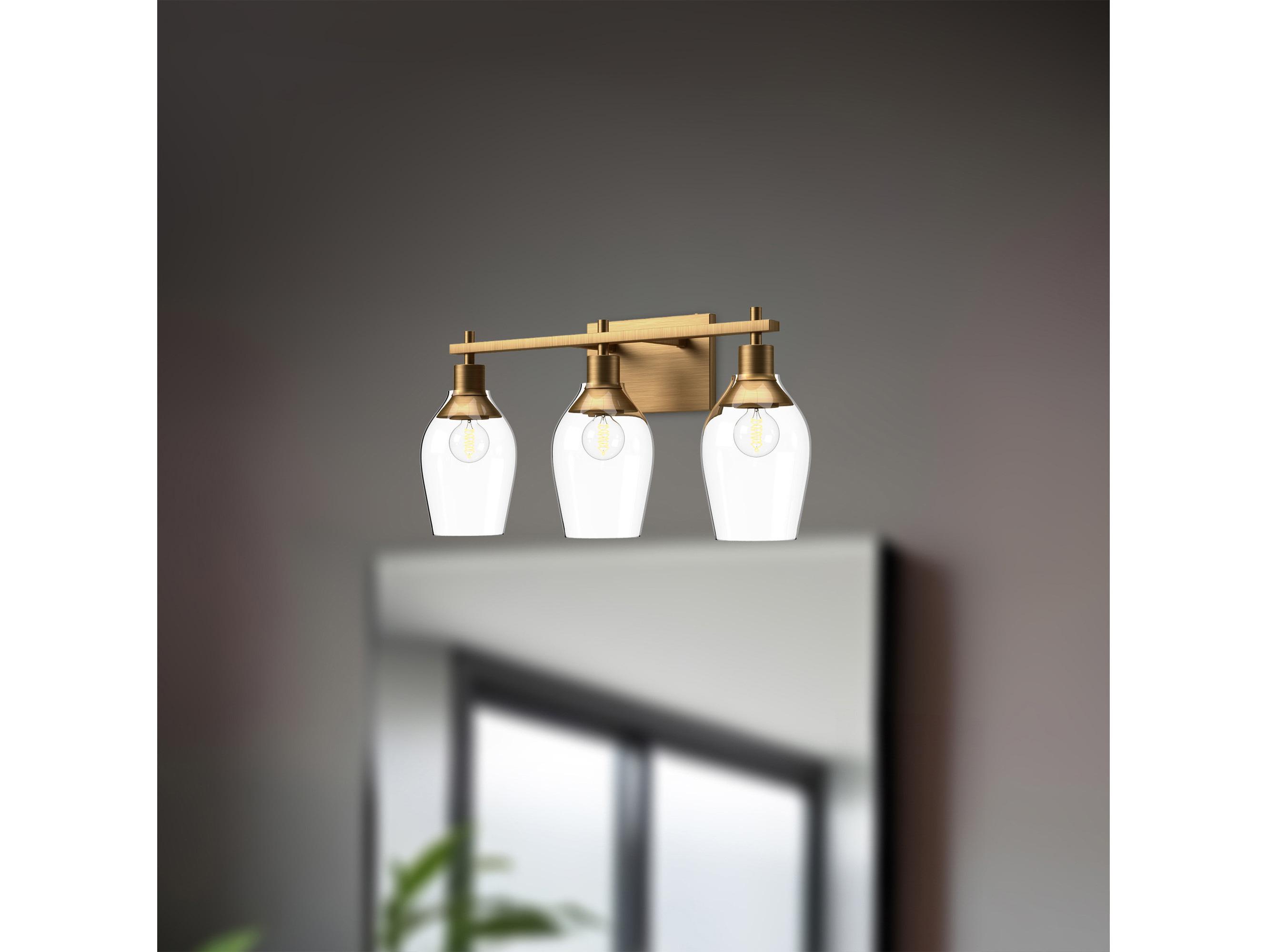 Alora Mood Kingsley 3-Light Aged Gold Vanity Light