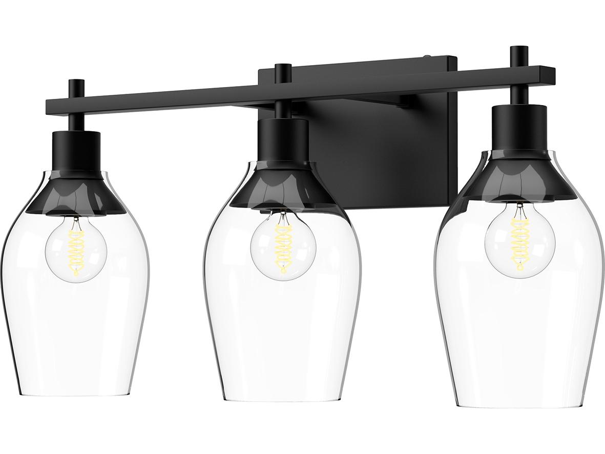 Alora Mood Kingsley 3-Light Matte Black Vanity Light
