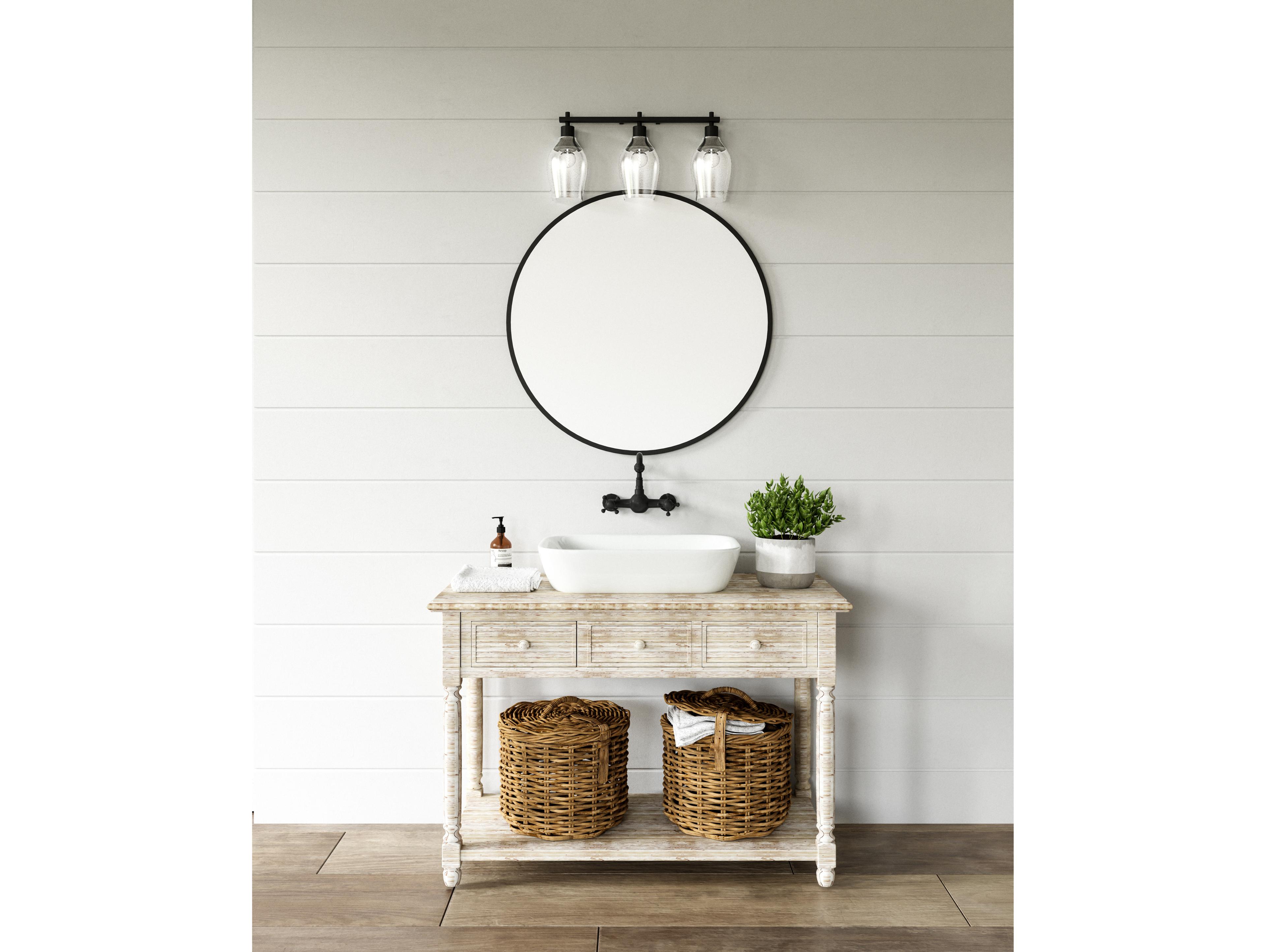 Alora Mood Kingsley 3-Light Matte Black Vanity Light