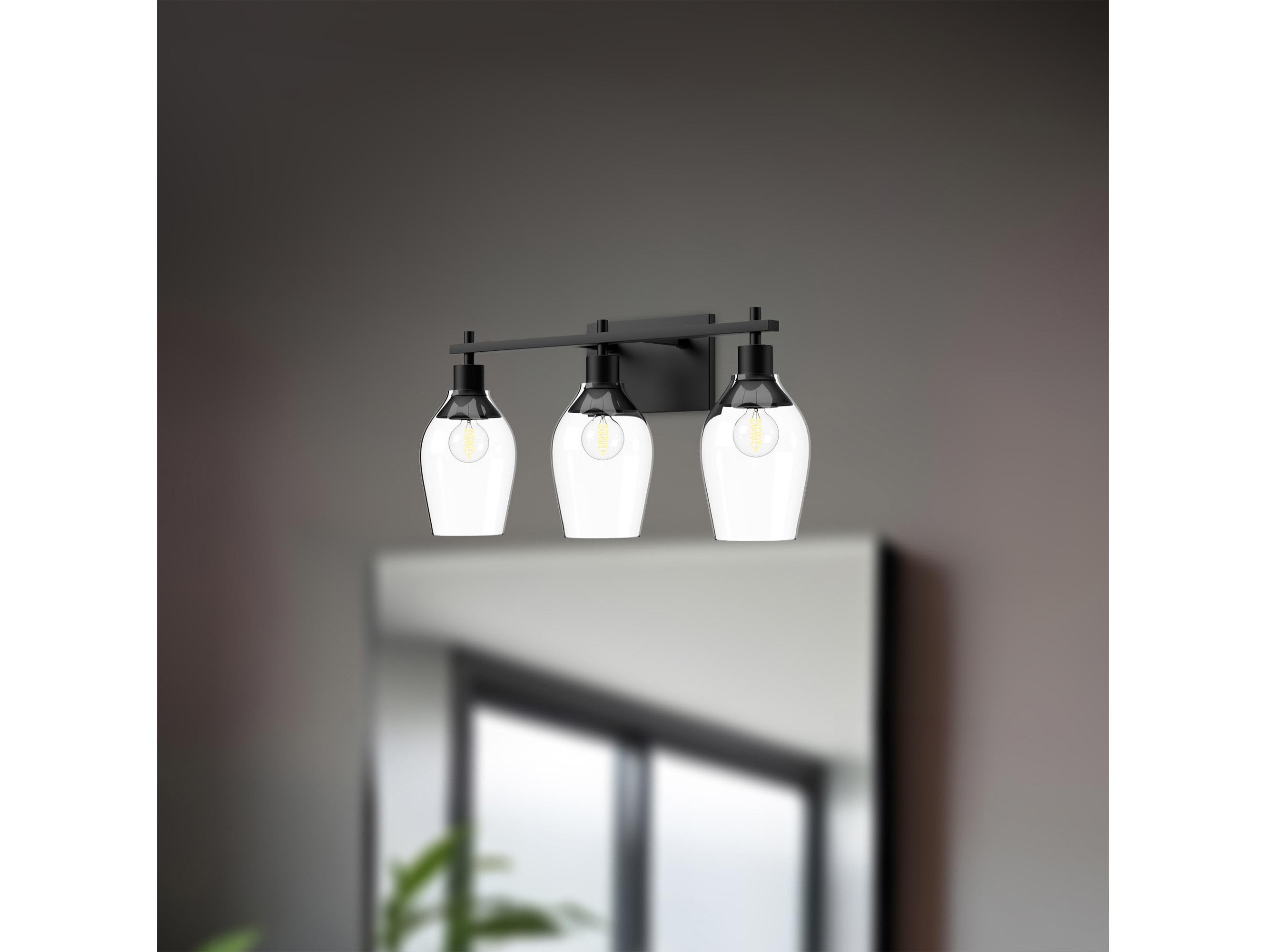Alora Mood Kingsley 3-Light Matte Black Vanity Light