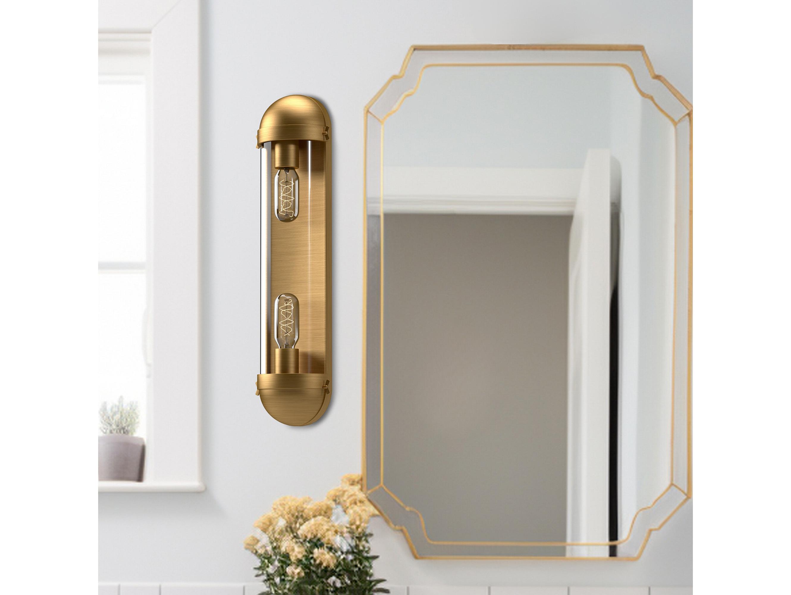 Alora Mood Cyrus 2-Light Aged Gold Vanity Light